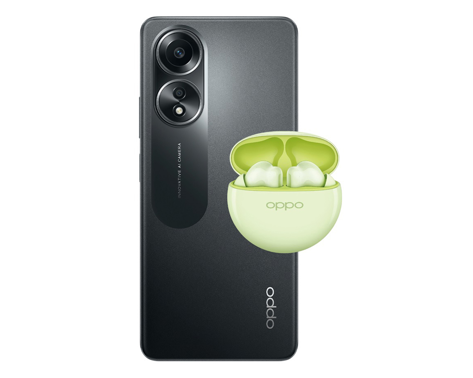 Foto 2 pulgar | Foto 1 | Movistar Oppo A58 256 GB Negro + Audífonos True Wireless