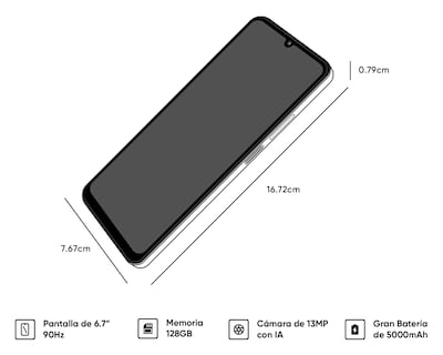 Foto 6 | Foto 6 | Telcel Realme Note 50 128 GB Negro