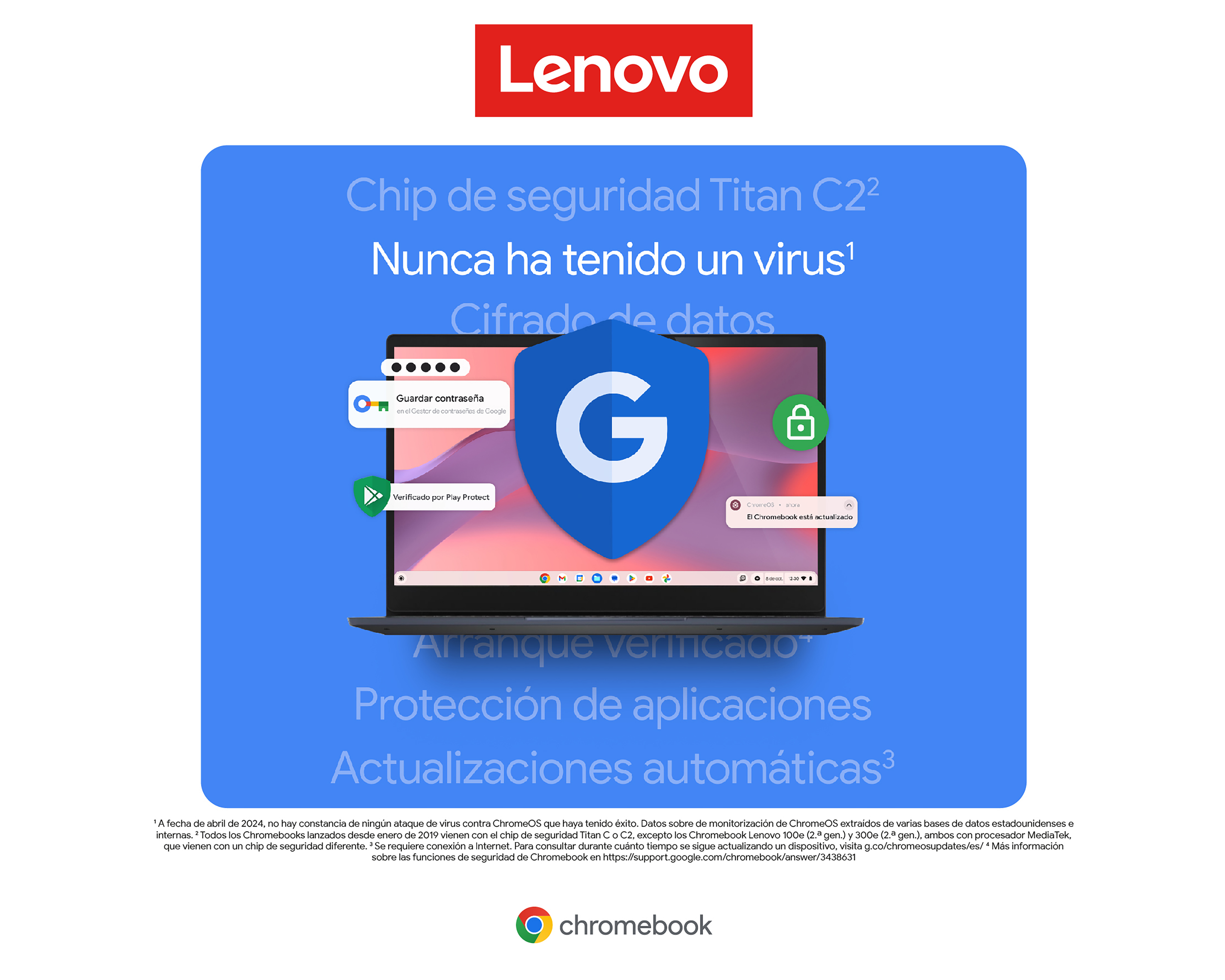 Foto 4 | Foto 4 | Laptop Lenovo IP 3 Chromebook 15IJL6 Intel Celeron 8 GB RAM 128 GB eMMC Azul