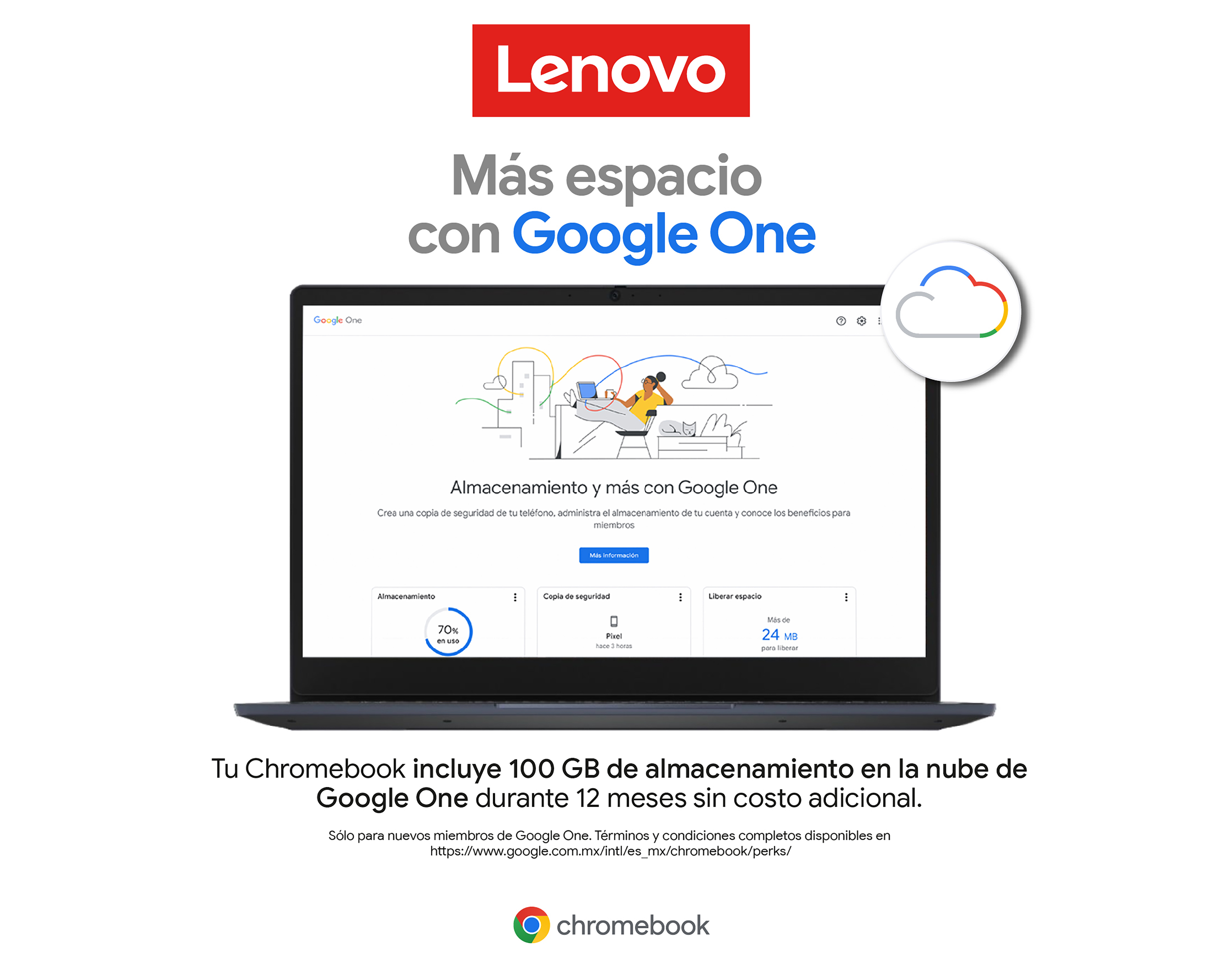 Foto 5 | Foto 5 | Laptop Lenovo IP 3 Chromebook 15IJL6 Intel Celeron 8 GB RAM 128 GB eMMC Azul