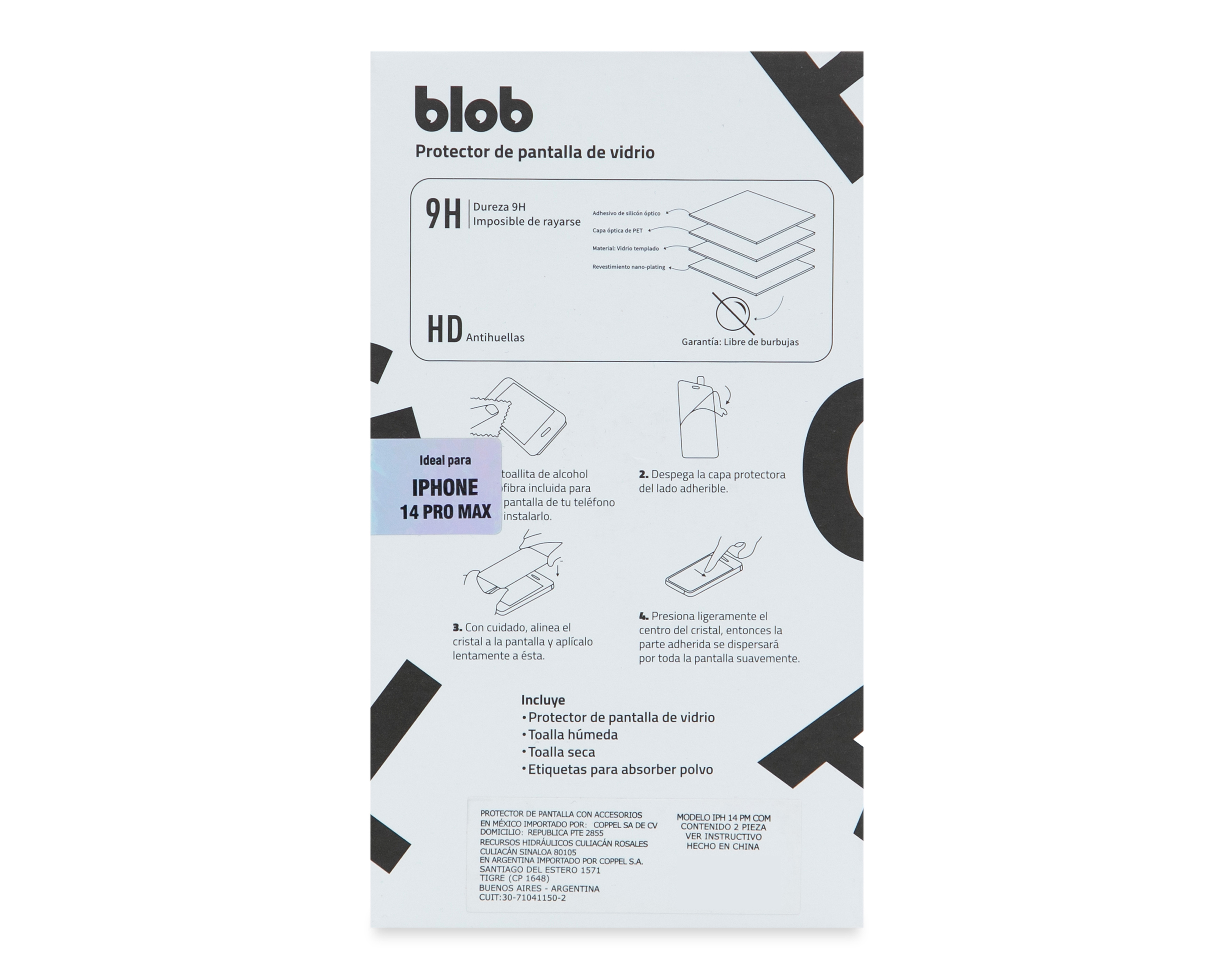 Foto 2 | Foto 2 | Protector de Pantalla y de Cámara Blob para iPhone 14 Pro Max