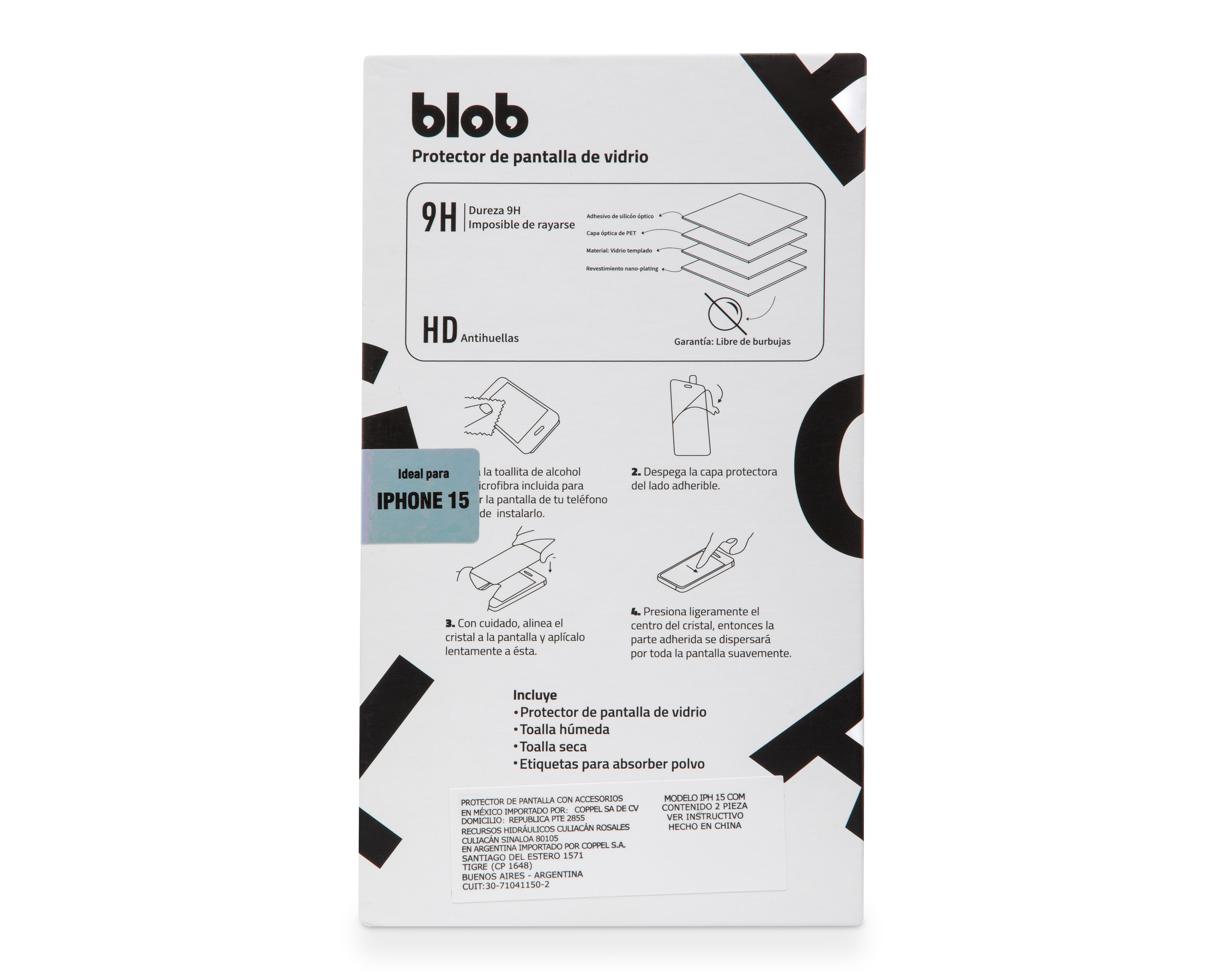 Foto 2 | Foto 2 | Protector de Pantalla Blob para iPhone 15