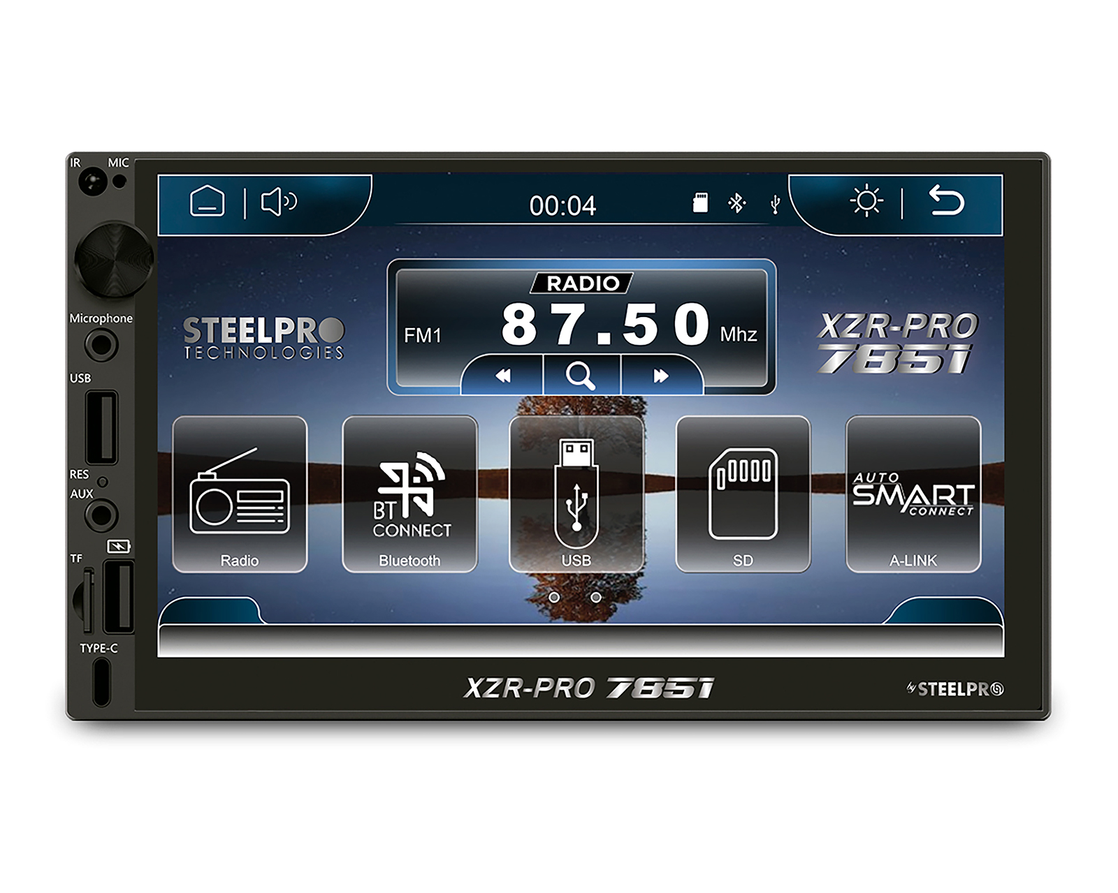 Foto 3 pulgar | Foto 2 | Autoestereo Steelpro Multimedia XZR PRO 7851 de 7" Bluetooth Negro