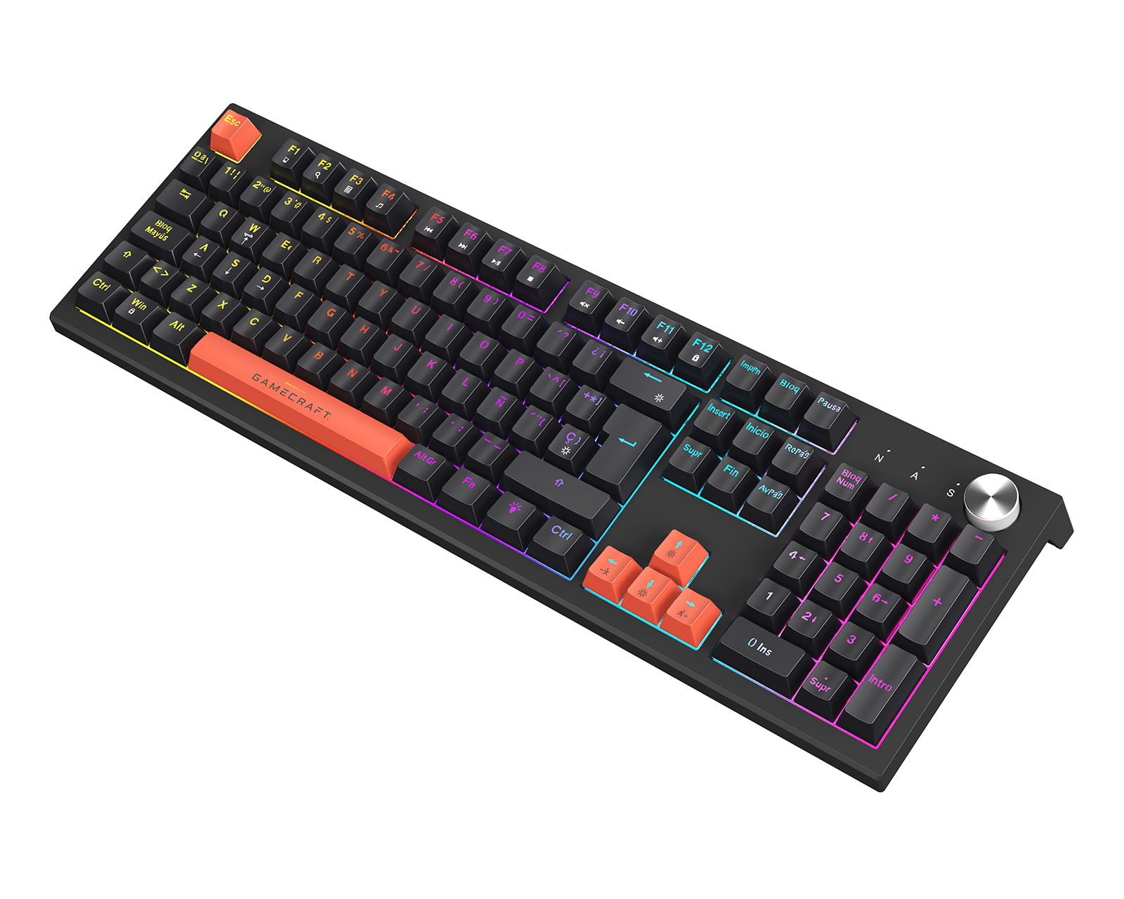 Foto 2 | Foto 2 | Teclado Gamer Alámbrico Gamecraft Krypton T4000