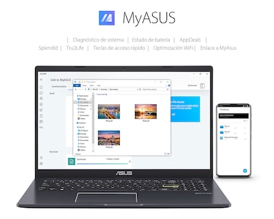 Foto 8 | Foto 8 | Laptop Asus E510KA-BR760W 15.6" Intel Celeron 4 GB RAM eMMC 128 GB Azul + Maletín