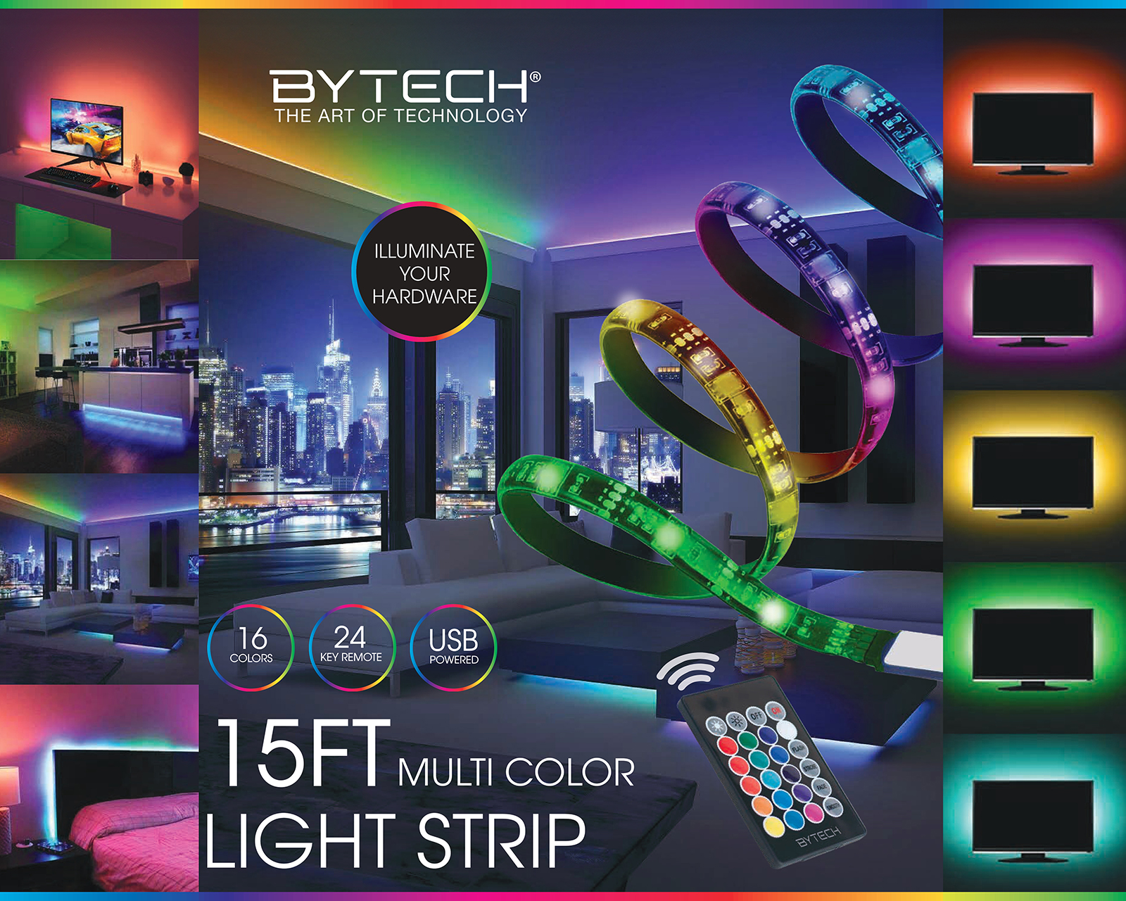 Foto 2 | Foto 2 | Tira de Luz Bytech 4.5 Metros Multicolor