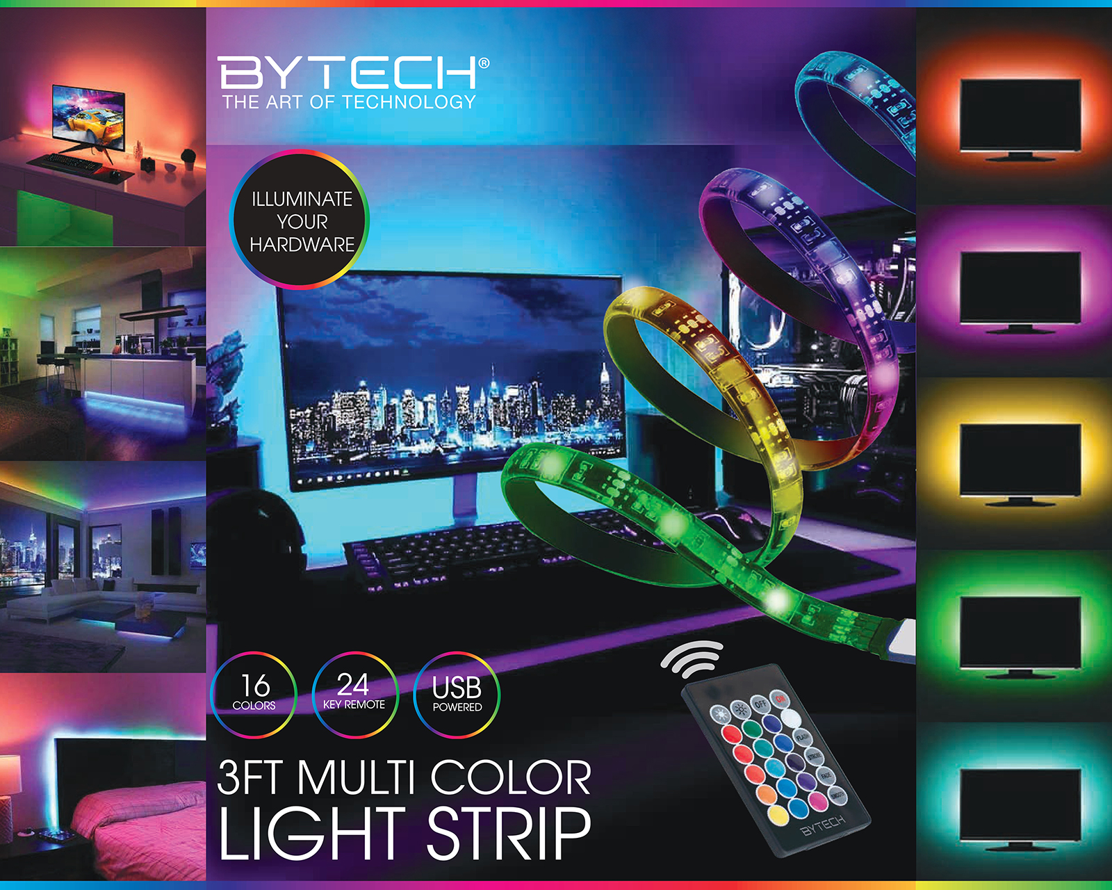 Foto 2 | Foto 2 | Tira de Luz Bytech 91.4 cm Multicolor