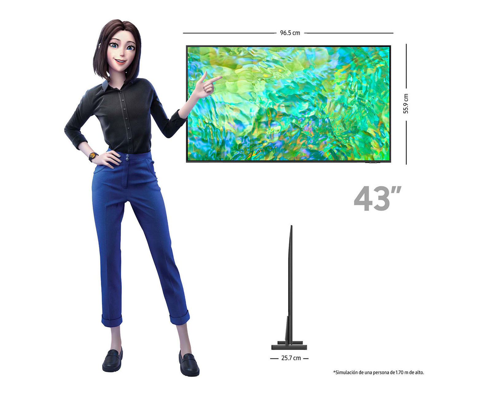 Foto 9 | Foto 9 | Pantalla Smart TV Samsung LED 43 Pulgadas Crystal UHD CU8000