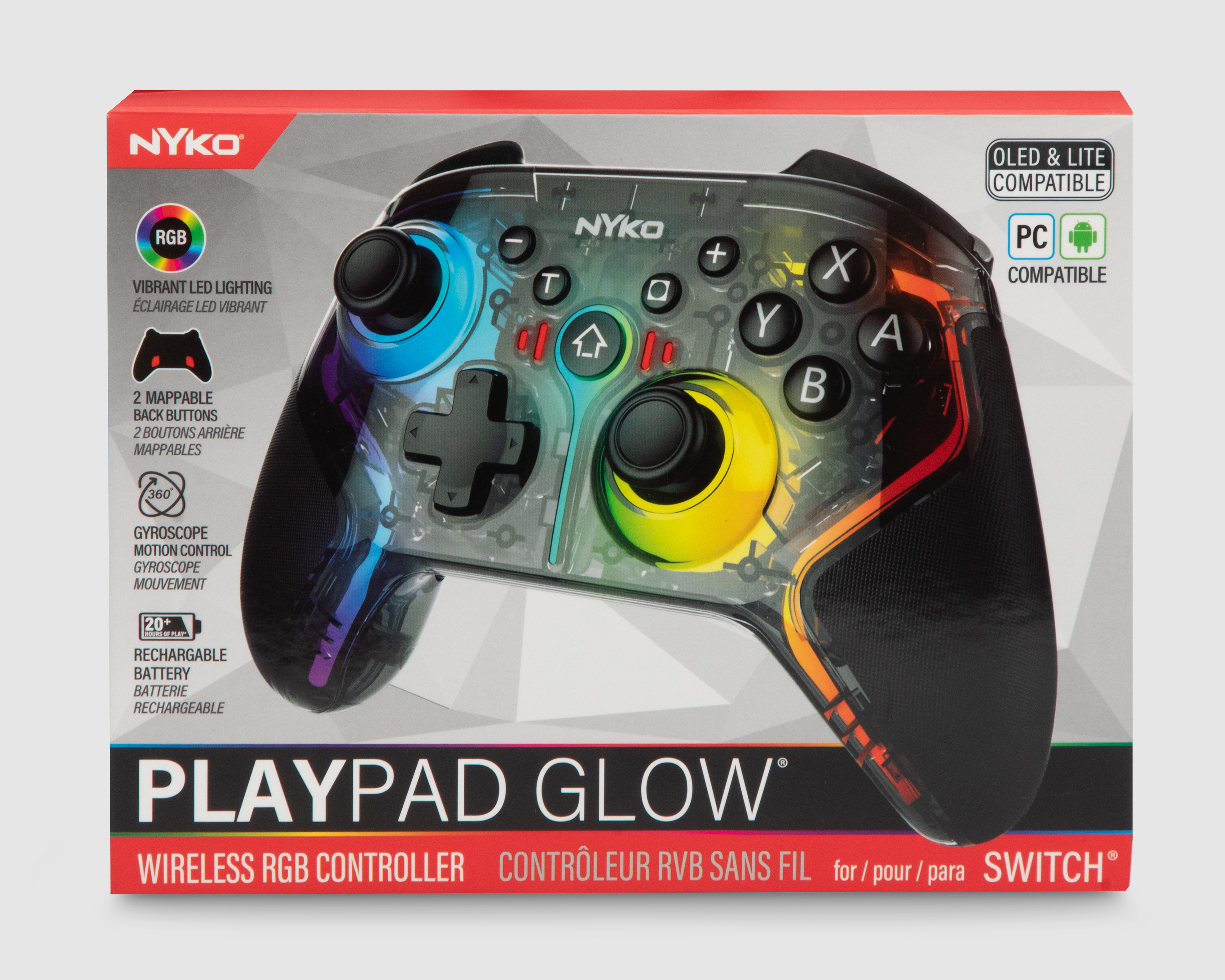 Foto 5 pulgar | Foto 4 | Control Inalámbrico para Nintendo Switch Nyko Playpad Glow Negro