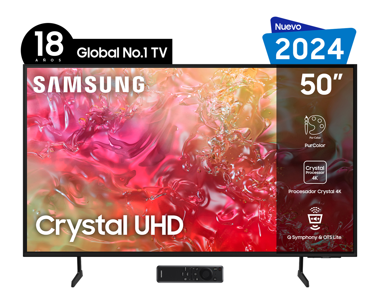 Pantalla Smart TV Samsung LED 50 Pulgadas UHD 4K UN50DU7000FxZx