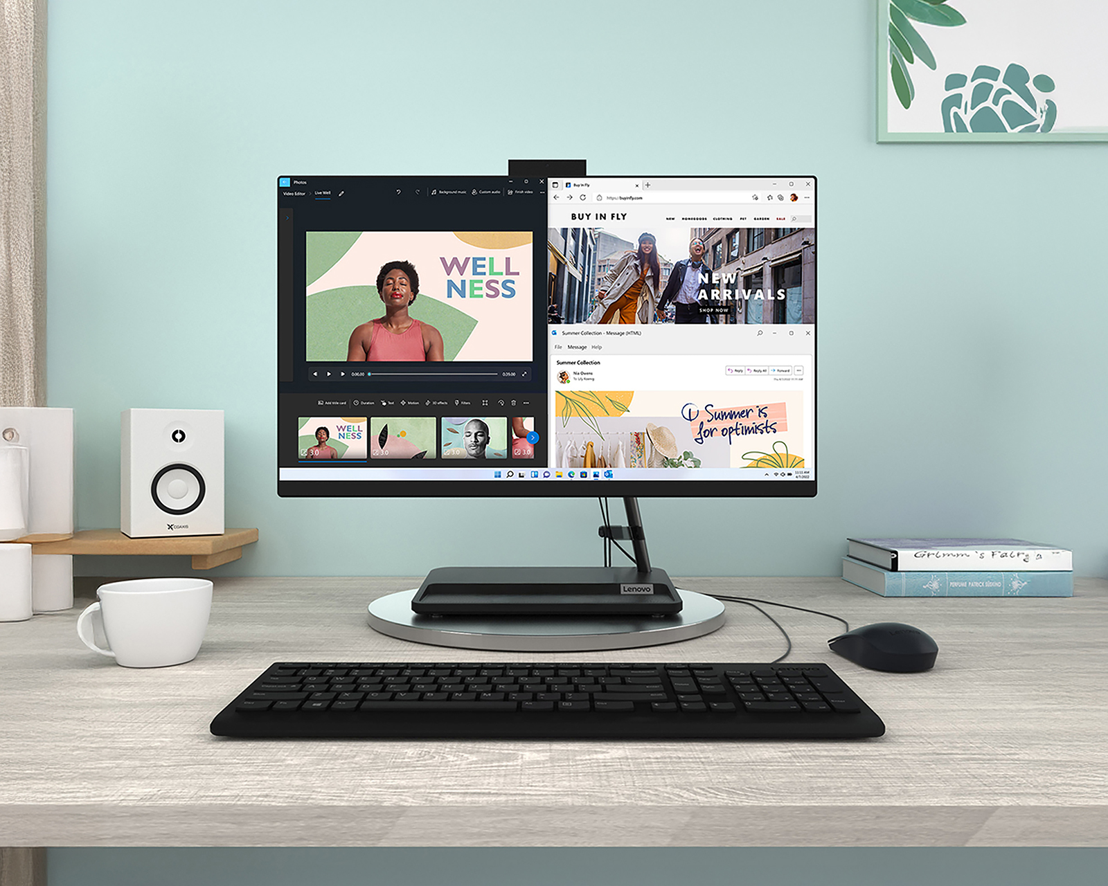 Foto 6 | Foto 6 | Computadora de Escritorio Lenovo IdeaCentre AIO 3 23.8" Windows 11 Intel Celeron 8 GB RAM 256 GB SSD Negra