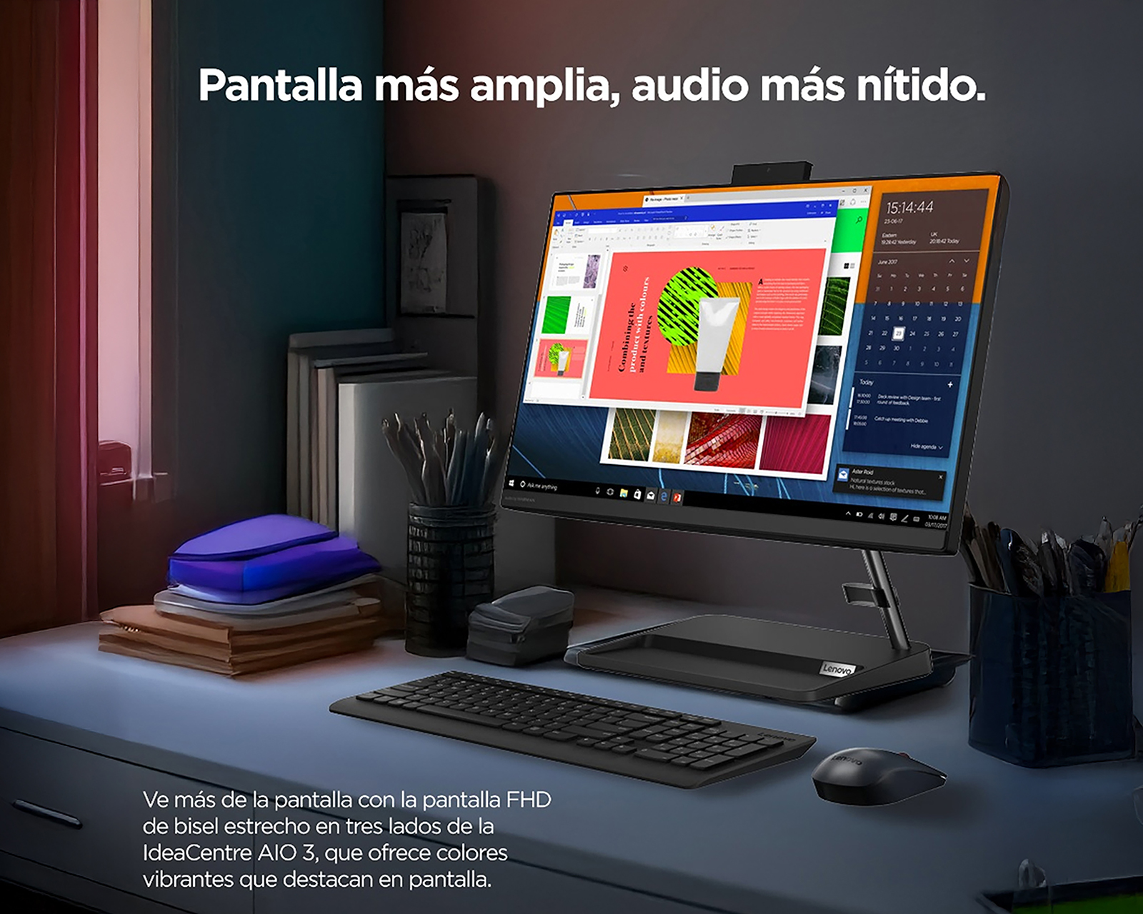 Foto 9 pulgar | Foto 8 | Computadora de Escritorio Lenovo IdeaCentre AIO 3 23.8" Windows 11 Intel Celeron 8 GB RAM 256 GB SSD Negra