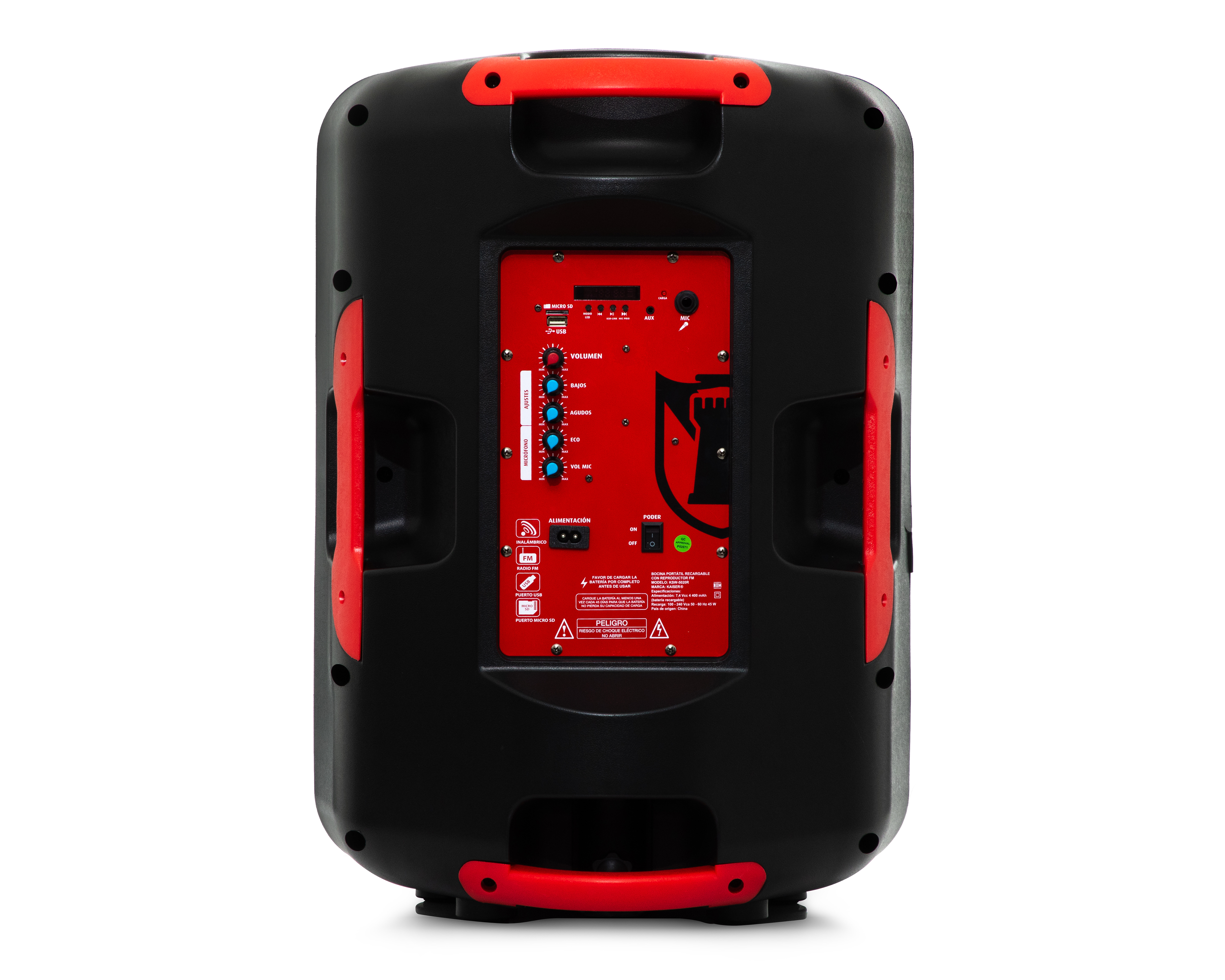 Foto 6 pulgar | Foto 5 | Bocina Bluetooth Kaiser SKW-5020R 45 W con Luces