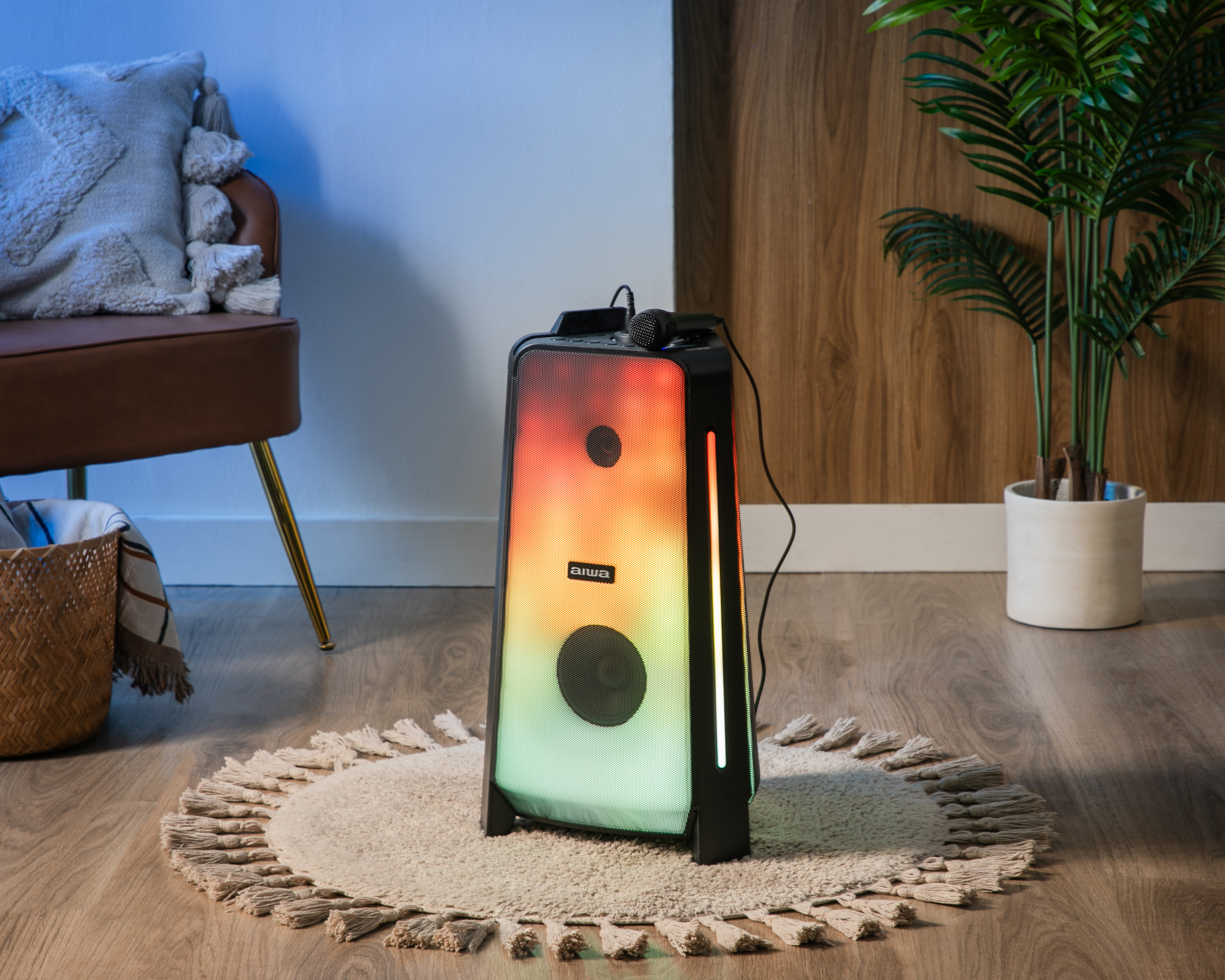 Foto 8 | Foto 8 | Bocina Aiwa AWPOK400LD con Iluminación + Micrófono