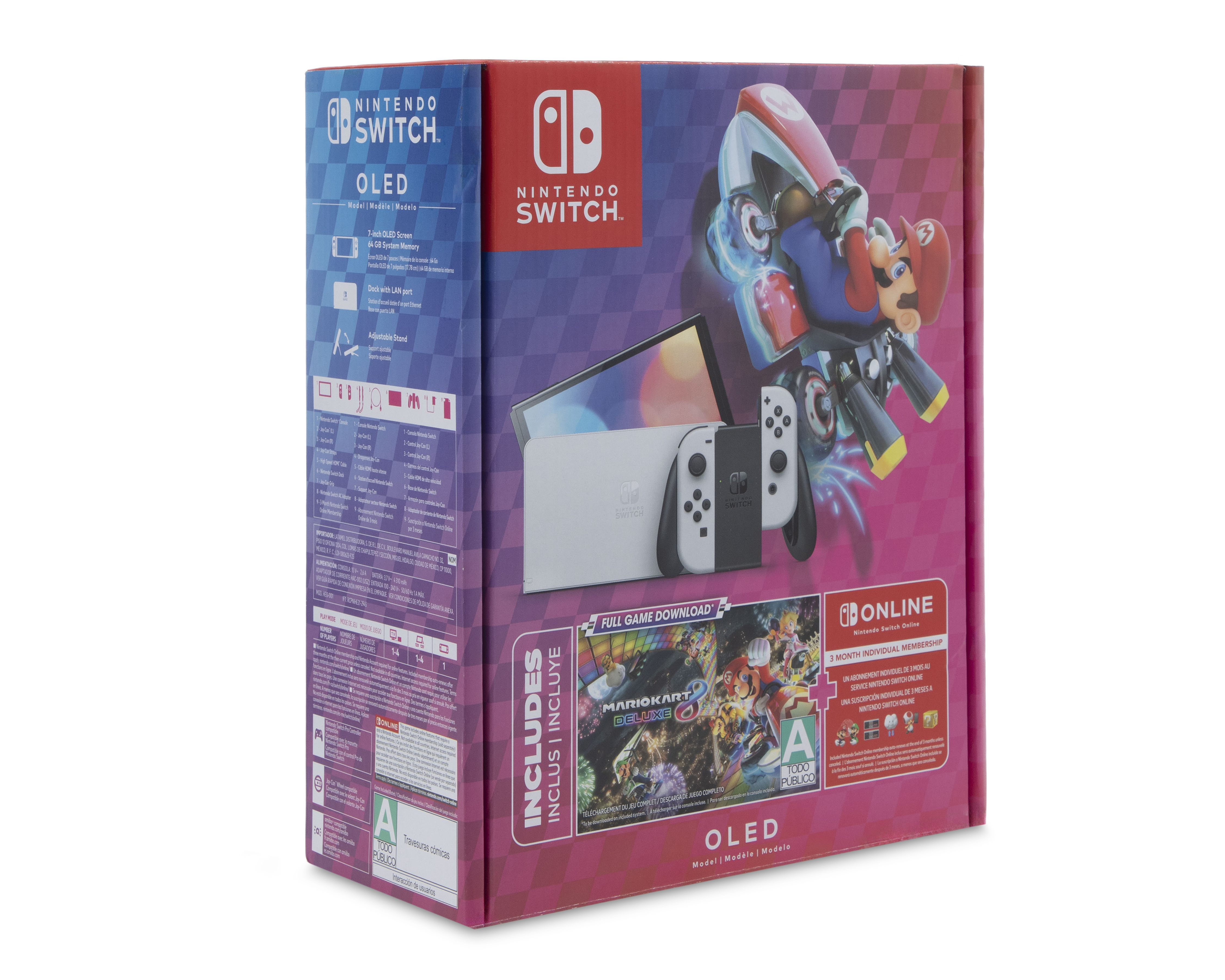 Consola Portátil Nintendo Switch Oled de 32 GB + Mario Kart 8 Descargable