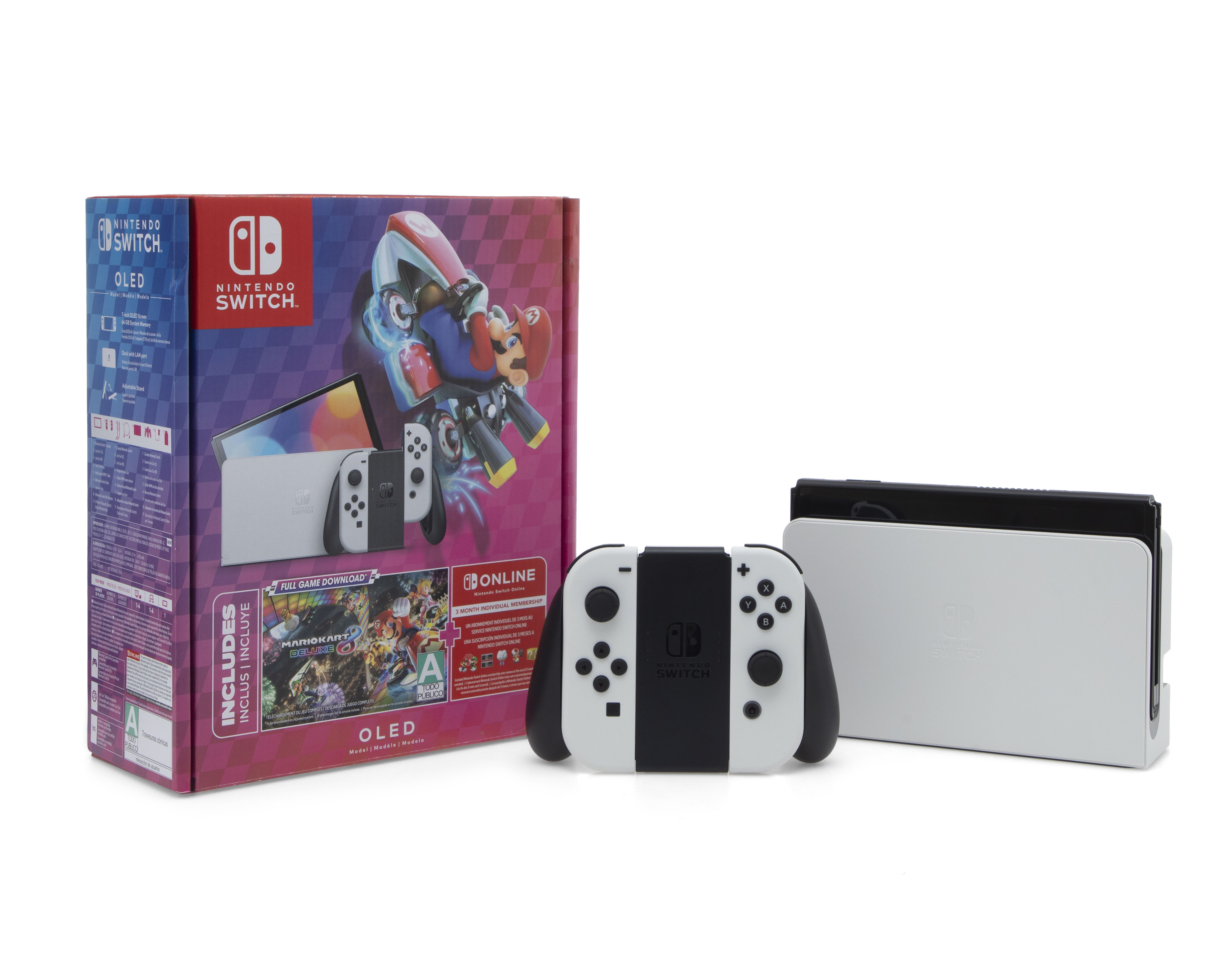 Foto 2 | Foto 2 | Consola Portátil Nintendo Switch Oled de 32 GB + Mario Kart 8 Descargable