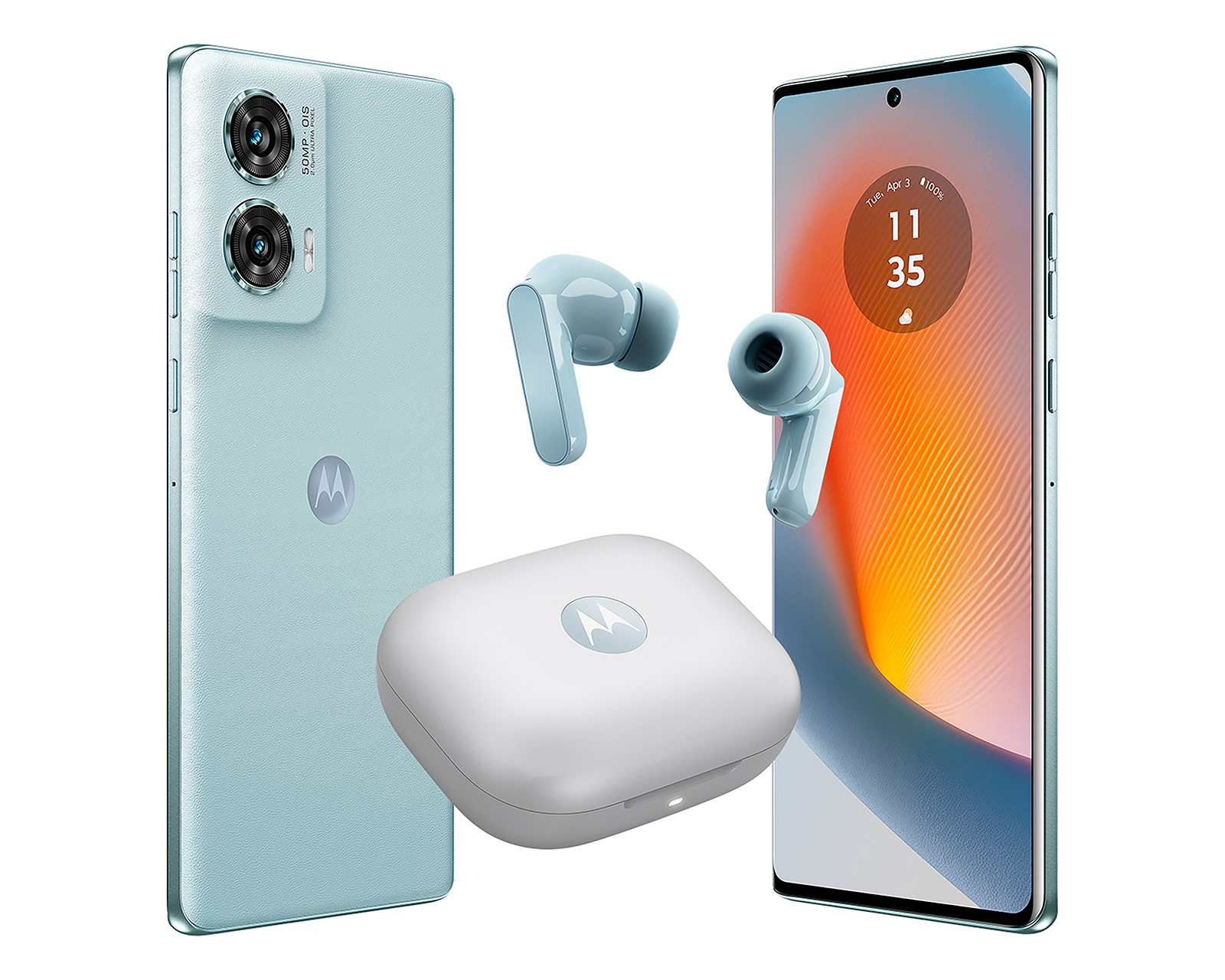 Foto 4 | Foto 4 | Telcel Motorola Moto Edge 50 Fusion 256 GB Azul + Audífonos Inalámbricos