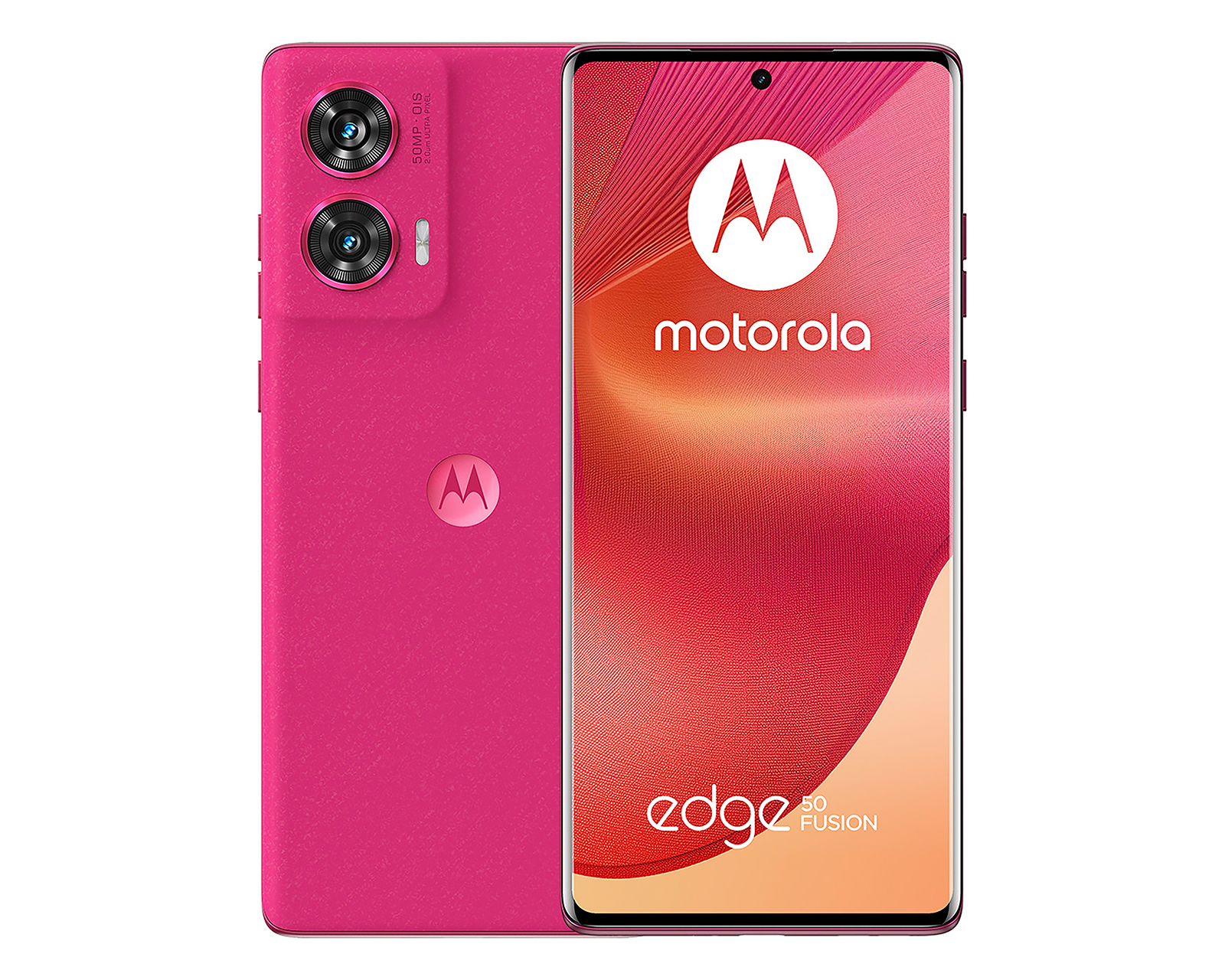 Foto 2 pulgar | Foto 1 | Telcel Motorola Edge 50 Fusion 256 GB Rosa + Audífonos True Wireless
