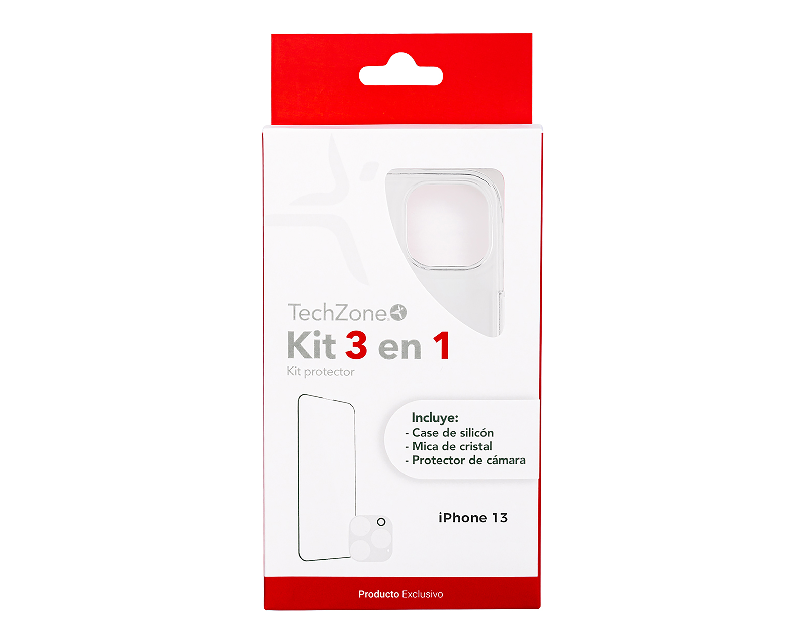 Foto 4 | Foto 4 | Funda, Mica y Protector de Cámara TechZone para iPhone 13 3 Piezas