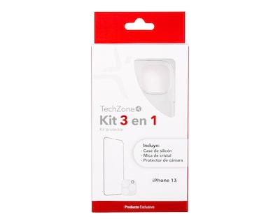 Foto 4 | Foto 4 | Funda, Mica y Protector de Cámara TechZone para iPhone 13 3 Piezas