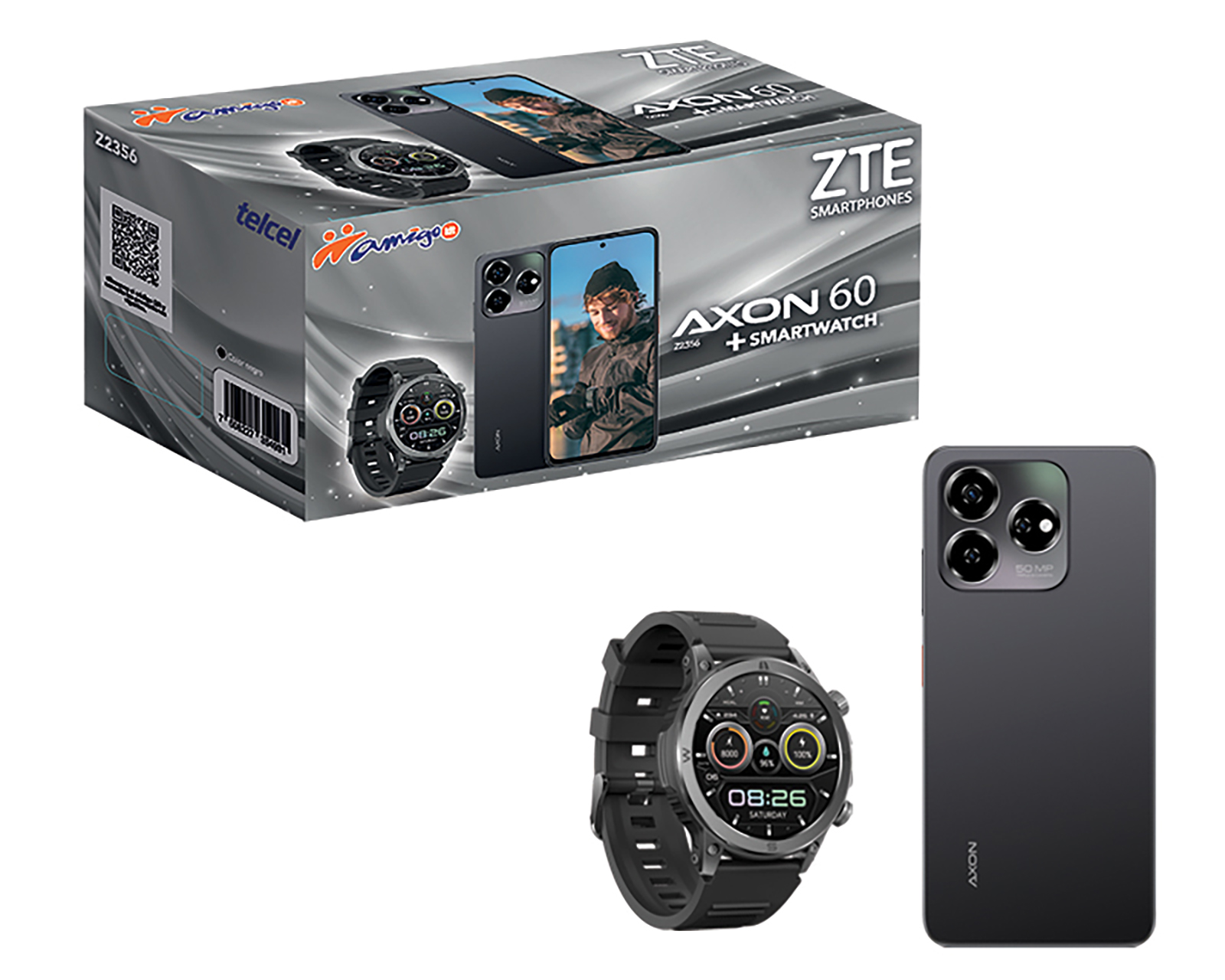 Foto 6 pulgar | Foto 5 | Telcel ZTE Axon 60 256 GB Negro + Smartwatch
