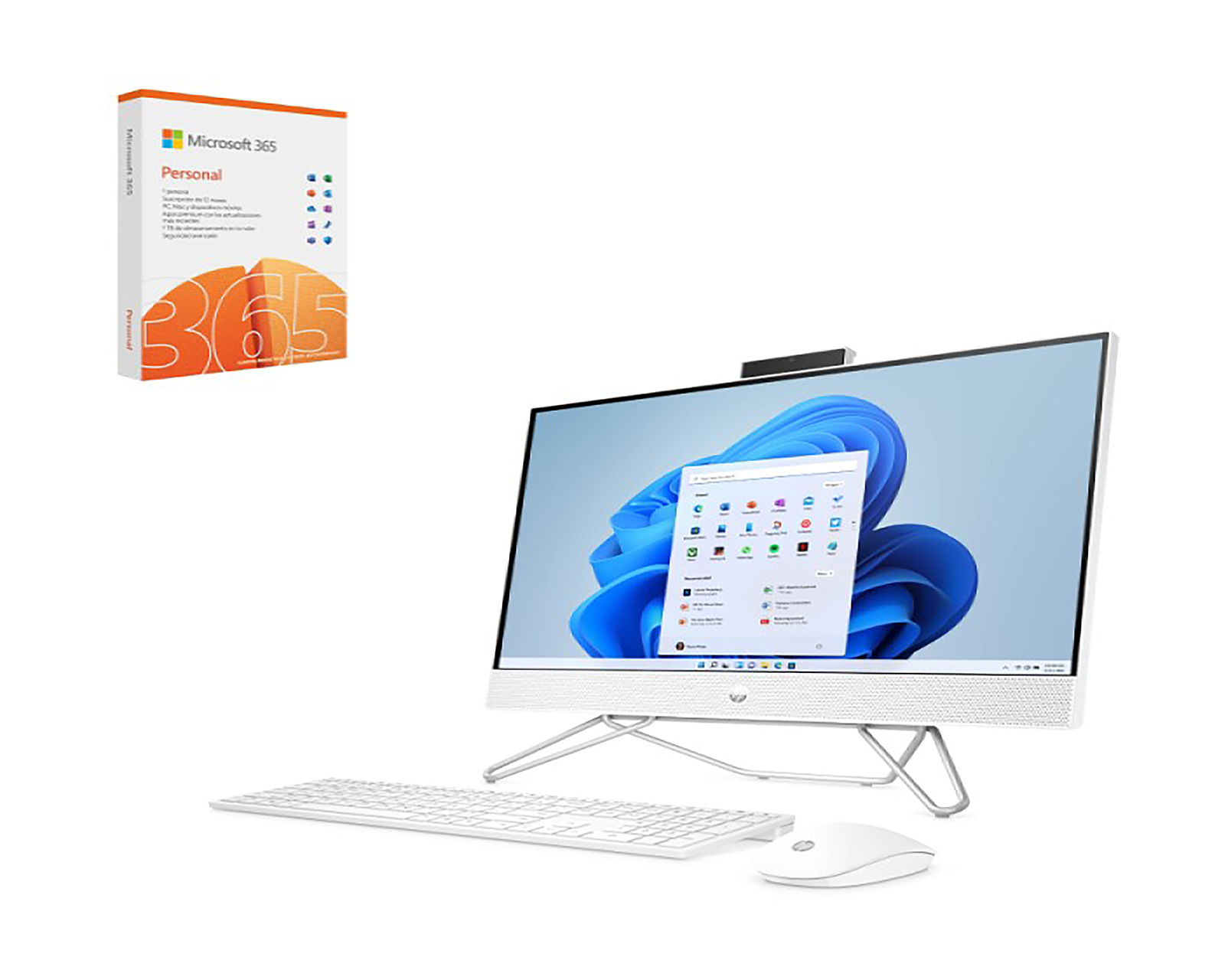 Foto 2 pulgar | Foto 1 | Computadora de Escritorio All-In-One HP 24-CB1025lA 23.8 Pulgadas Windows 11 Core i5 8 GB 512 GB SSD Blanca
