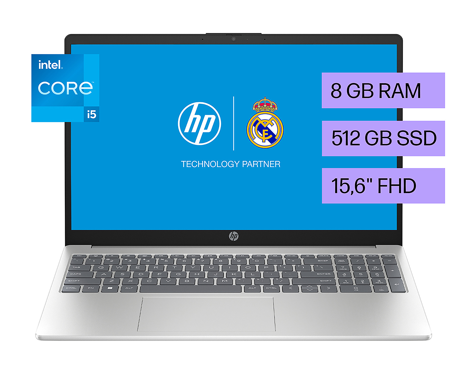 Foto 1 | Foto 1 | Laptop HP 15-FD0058lA 15.6 Pulgadas Windows 11 Intel Core i5 8 GB RAM 512 GB SSD Plateada