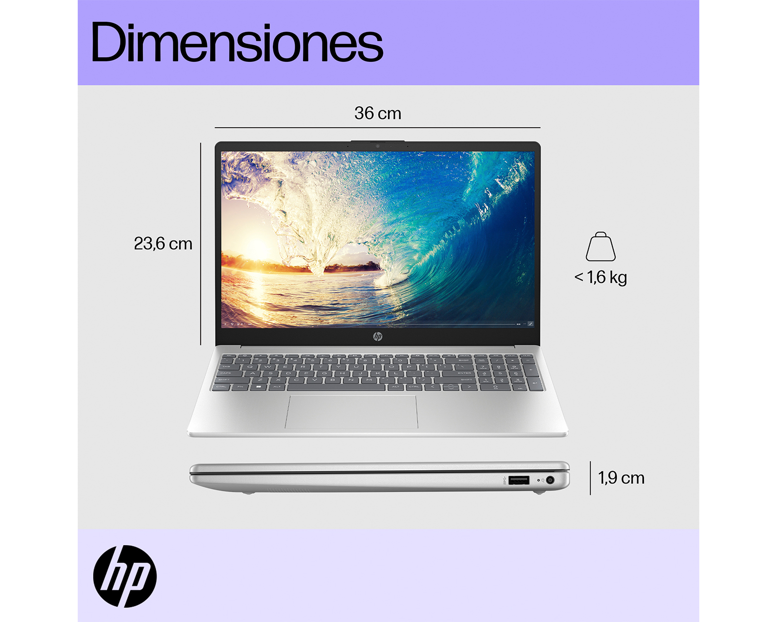 Foto 3 pulgar | Foto 10 | Laptop HP 15-FD0037LA 15.6 Pulgadas Windows 11 intel n200 8 GB RAM 512 GB SSD Plata + Mouse