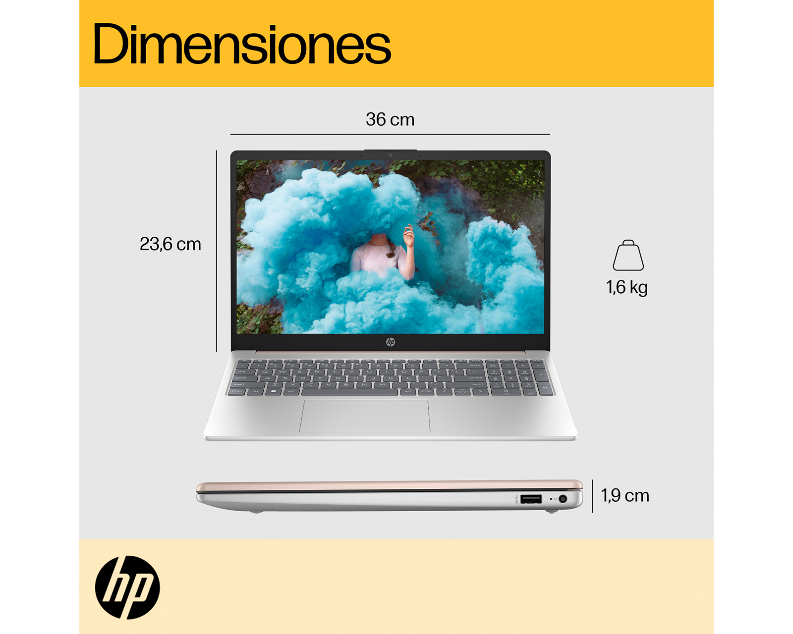 Foto 11 pulgar | Foto 10 | Laptop HP 15-fc0068la 15.6 Pulgadas Windows 11 AMD Ryzen 3 8 GB RAM 512 GB SSD Oro Rosa