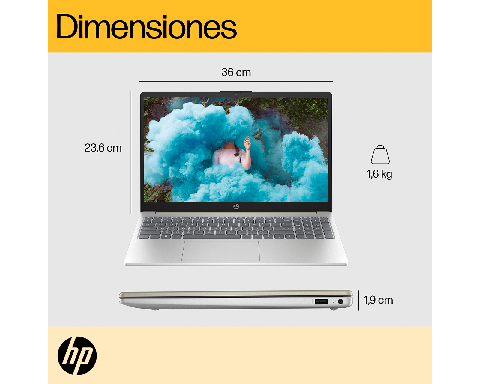 Foto 10 | Foto 10 | Laptop HP 15-fc0069la 15.6 Pulgadas Windows 11 AMD Athlon Silver 8 GB RAM 512 GB SSD Dorado + Mochila