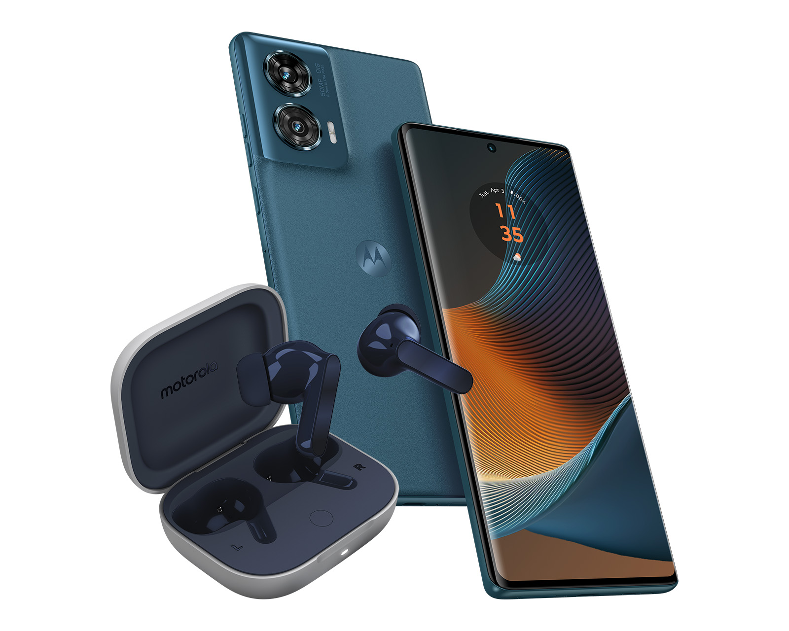 Foto 5 pulgar | Foto 4 | AT&T/Unefon Motorola Moto Edge 50 Fusion 256 GB Verde + Moto Buds