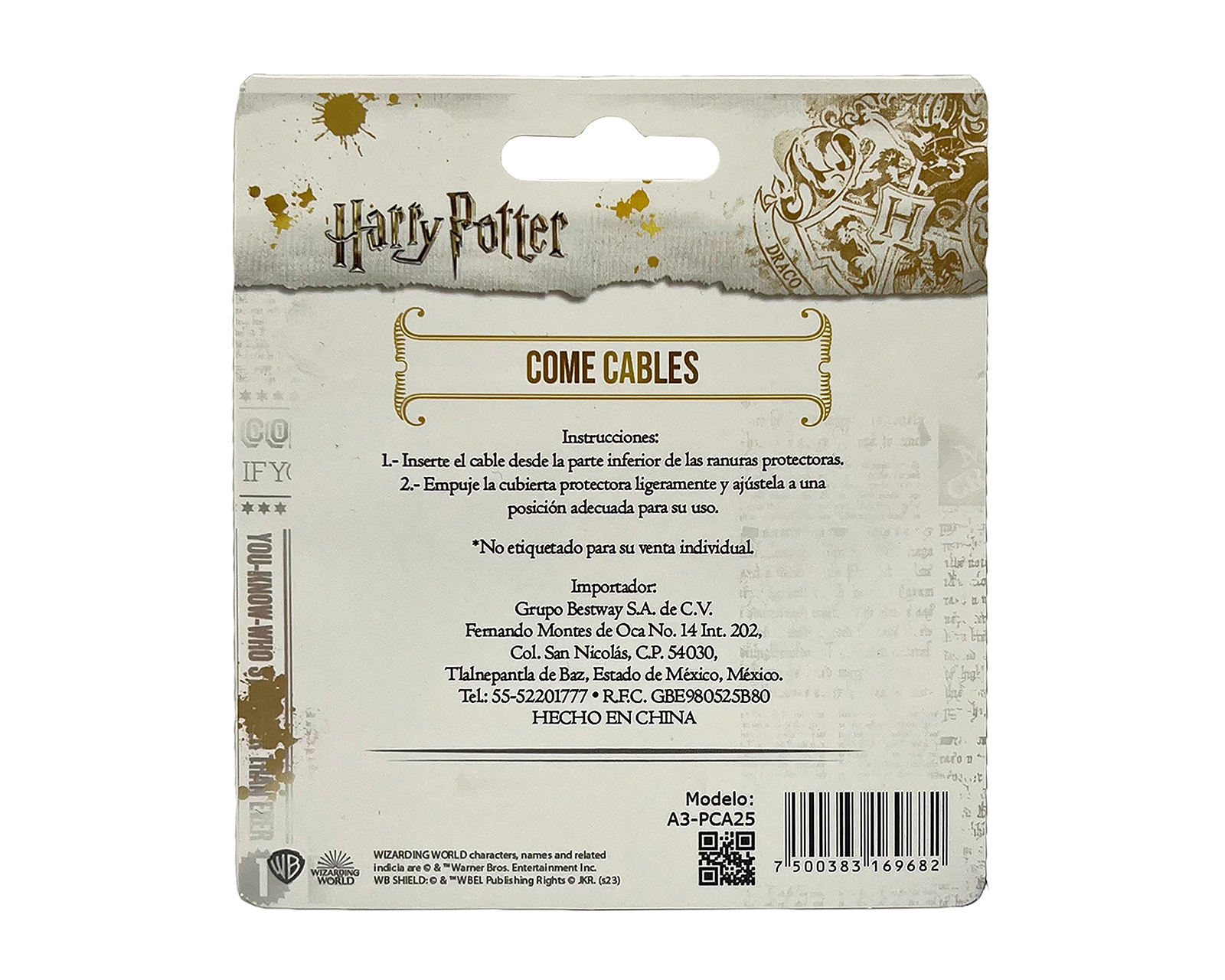 Foto 4 | Foto 4 | Come Cables Warner Bros. Harry Potter 2 Piezas