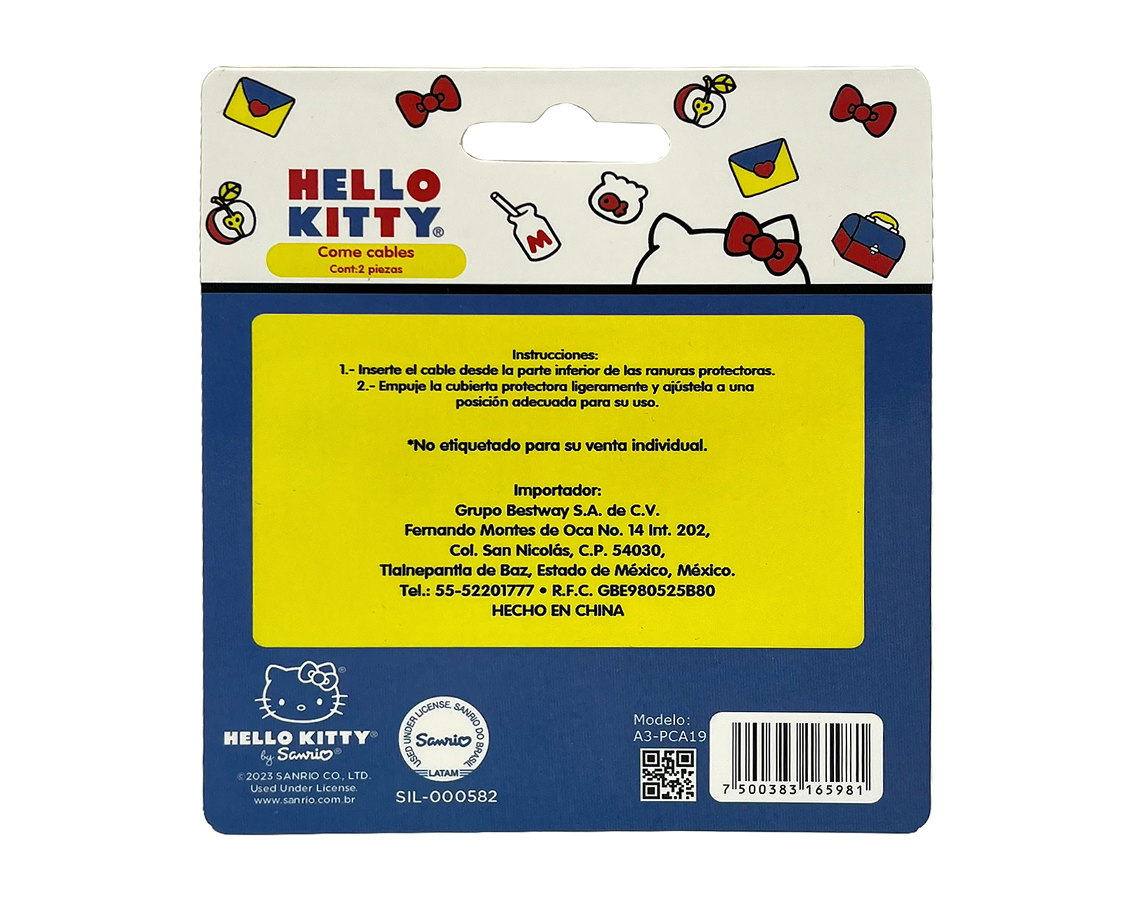 Foto 4 | Foto 4 | Protector de Cable Gairet Hello Kitty 2 Piezas