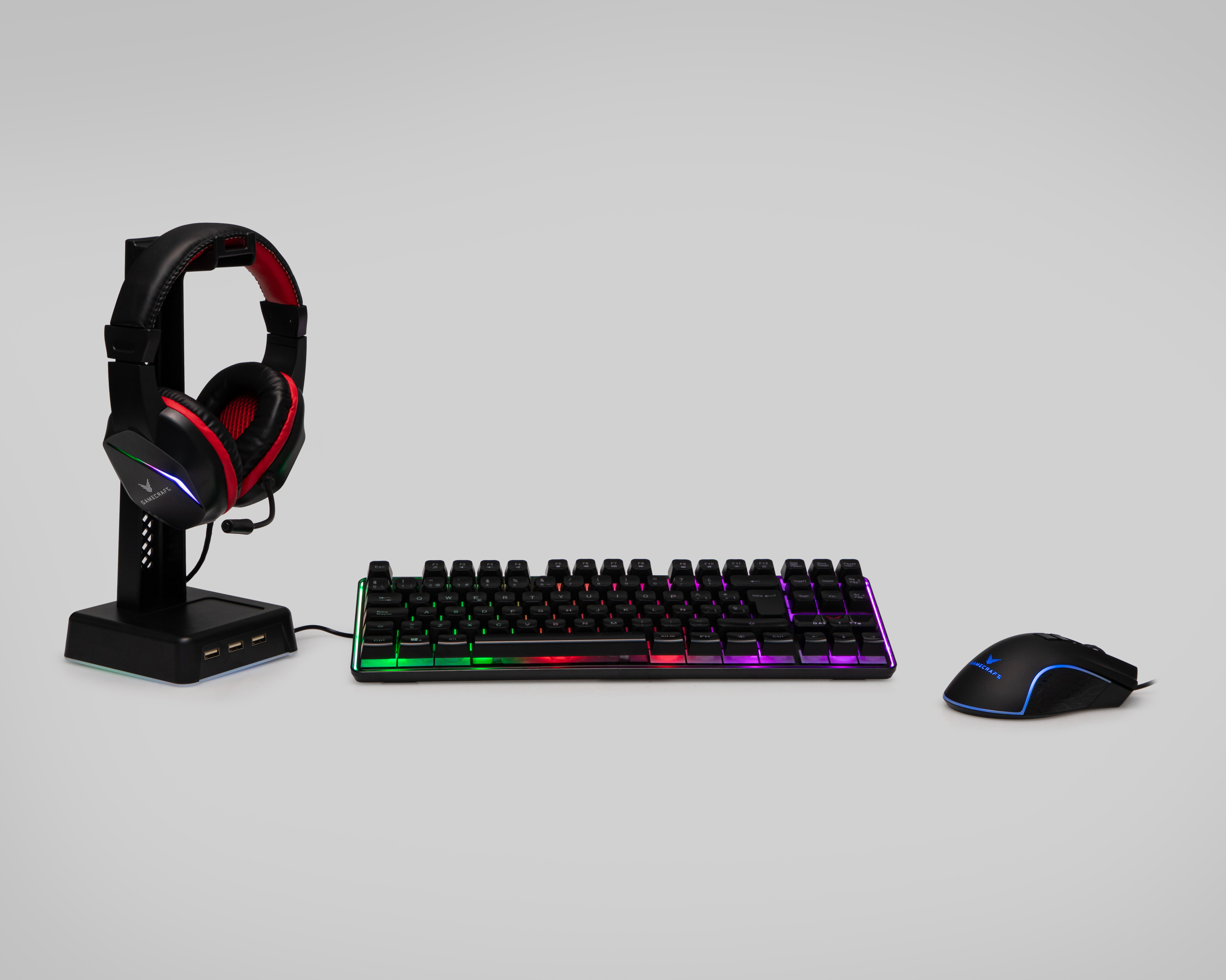 Foto 8 pulgar | Foto 7 | Combo de Teclado Mouse y Audífonos Gamer Alámbrico Gamecraft Krypton K1000 4 Piezas