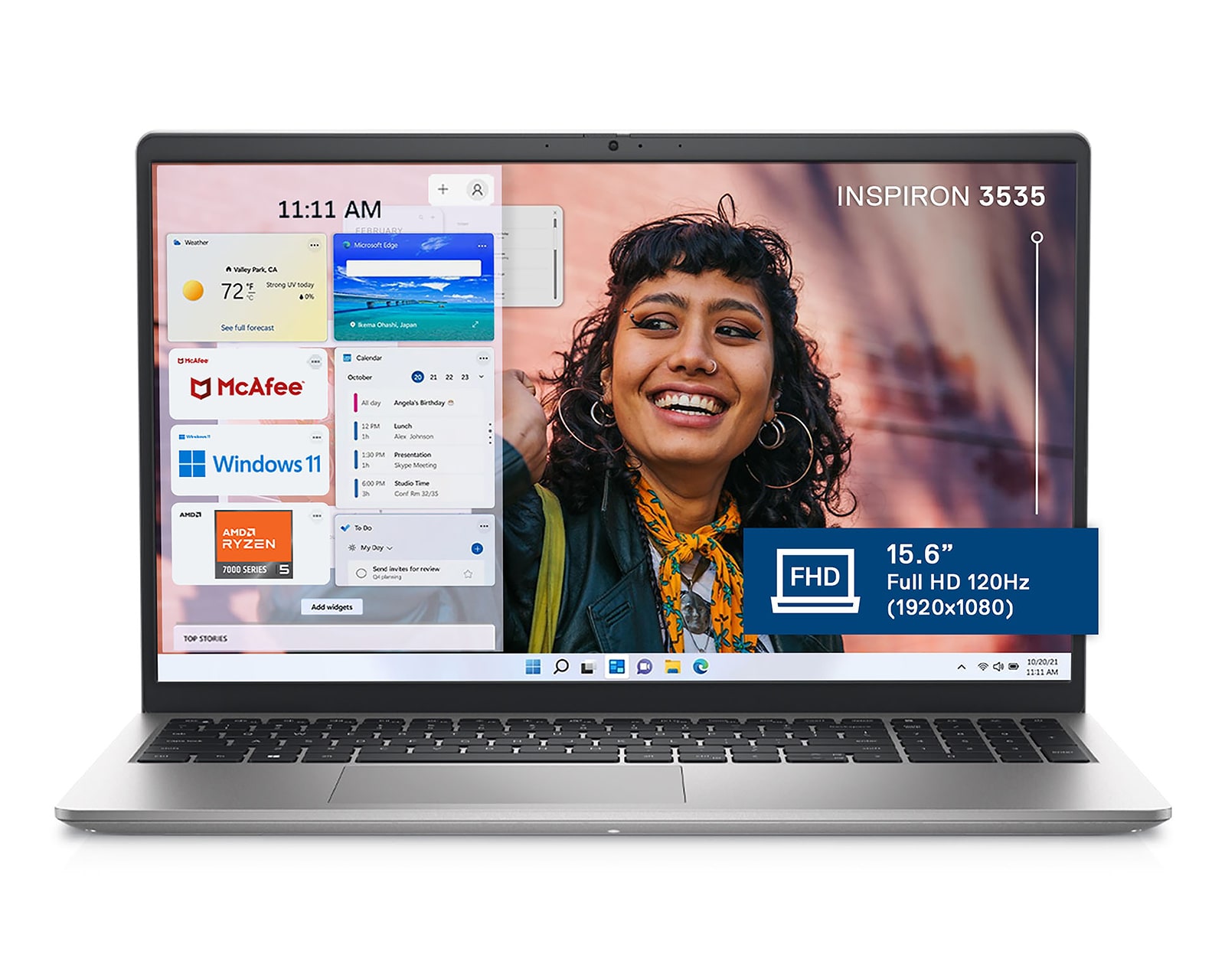 Laptop Dell Inspiron 3535 15.6 Pulgadas Windows 11 Home AMD Ryzen 7 16 GB RAM 1 TB SSD Plateada