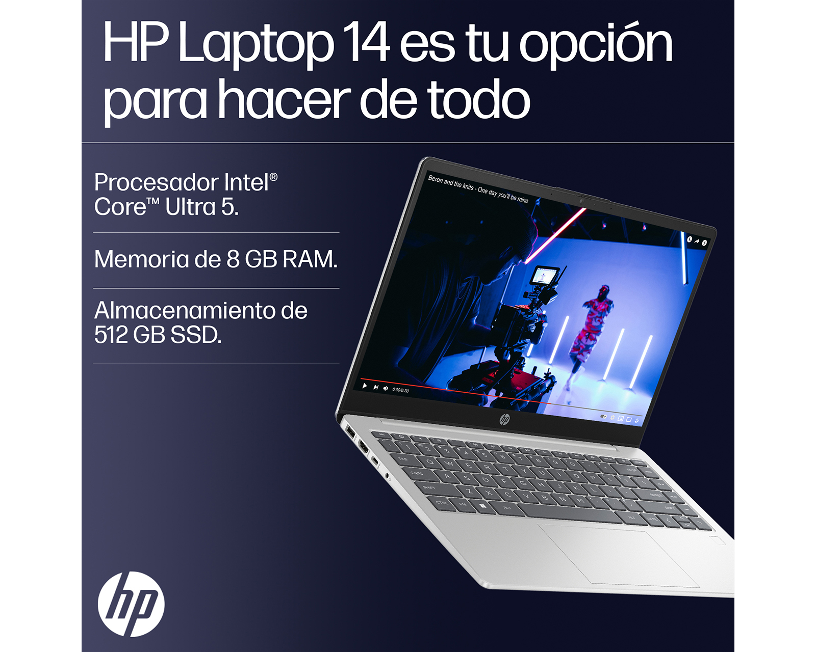 Foto 6 | Foto 6 | Laptop HP 14-ep1001la 14 Pulgadas Windows 11 Home Intel Core Ultra 5 125H 8 GB RAM 512 SSD Plateada