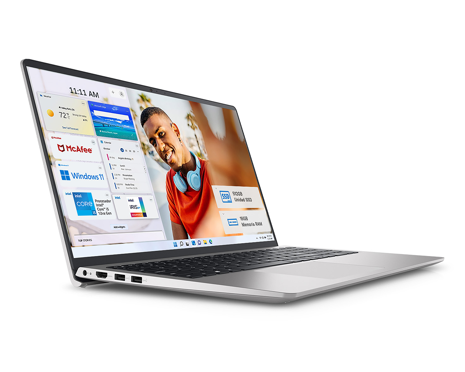 Foto 3 pulgar | Foto 2 | Laptop Dell Inspiron 3520 15.6 Pulgadas Windows 11 Intel Core i5 16 GB RAM  512 GB SSD Plateada