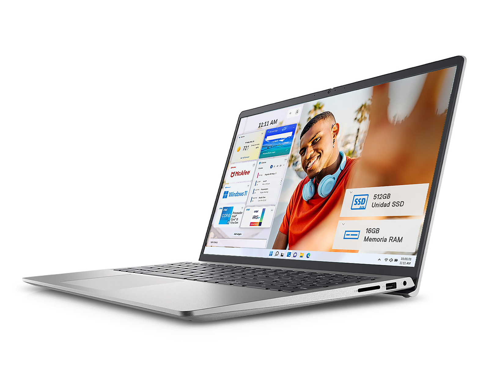 Foto 4 pulgar | Foto 3 | Laptop Dell Inspiron 3520 15.6 Pulgadas Windows 11 Intel Core i5 16 GB RAM  512 GB SSD Plateada