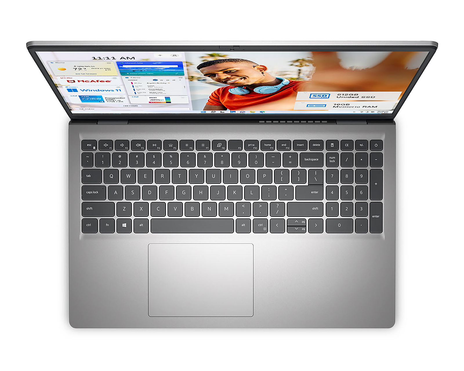Foto 5 pulgar | Foto 4 | Laptop Dell Inspiron 3520 15.6 Pulgadas Windows 11 Intel Core i5 16 GB RAM  512 GB SSD Plateada