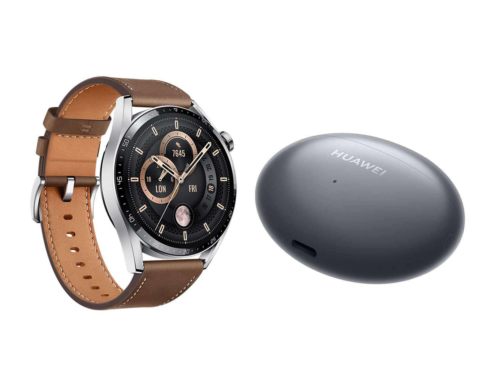 Foto 3 pulgar | Foto 2 | Smartwatch Huawei Watch GT3 Café y Audífonos Inalámbricos Freebuds 4i Huawei