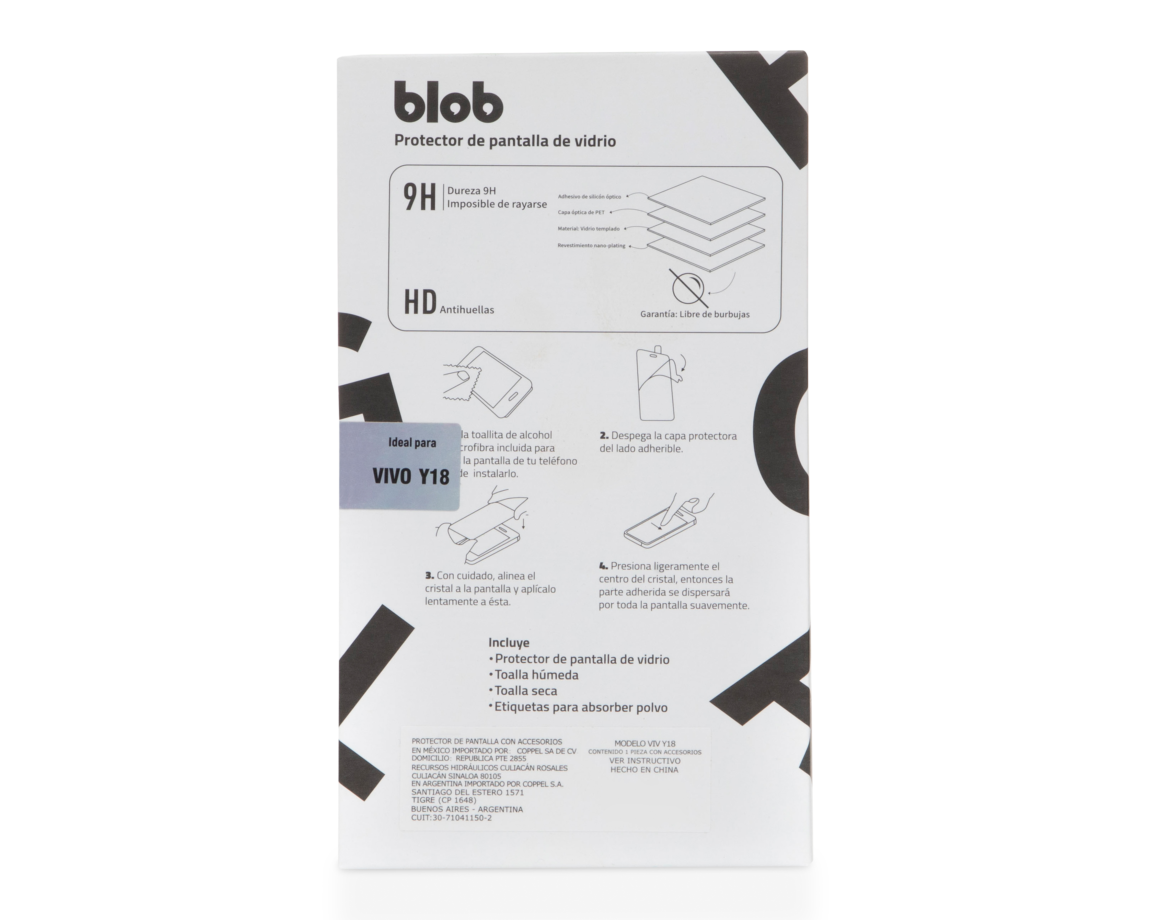 Foto 2 | Foto 2 | Protector de Pantalla Blob para Vivo Y18
