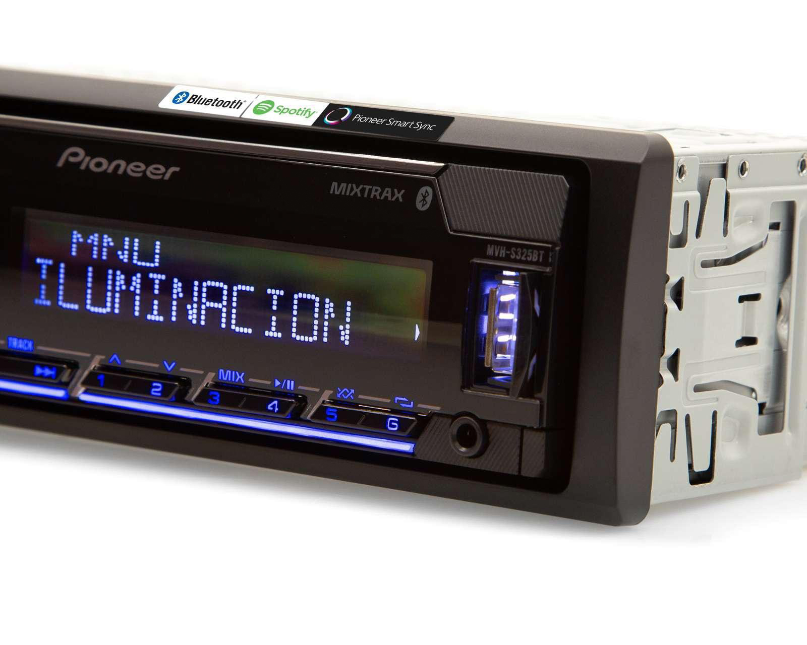 Foto 6 pulgar | Foto 5 | Autoestéreo Pioneer Sin CD MVH-S325BT Bluetooth Compatible con Spotify Negro