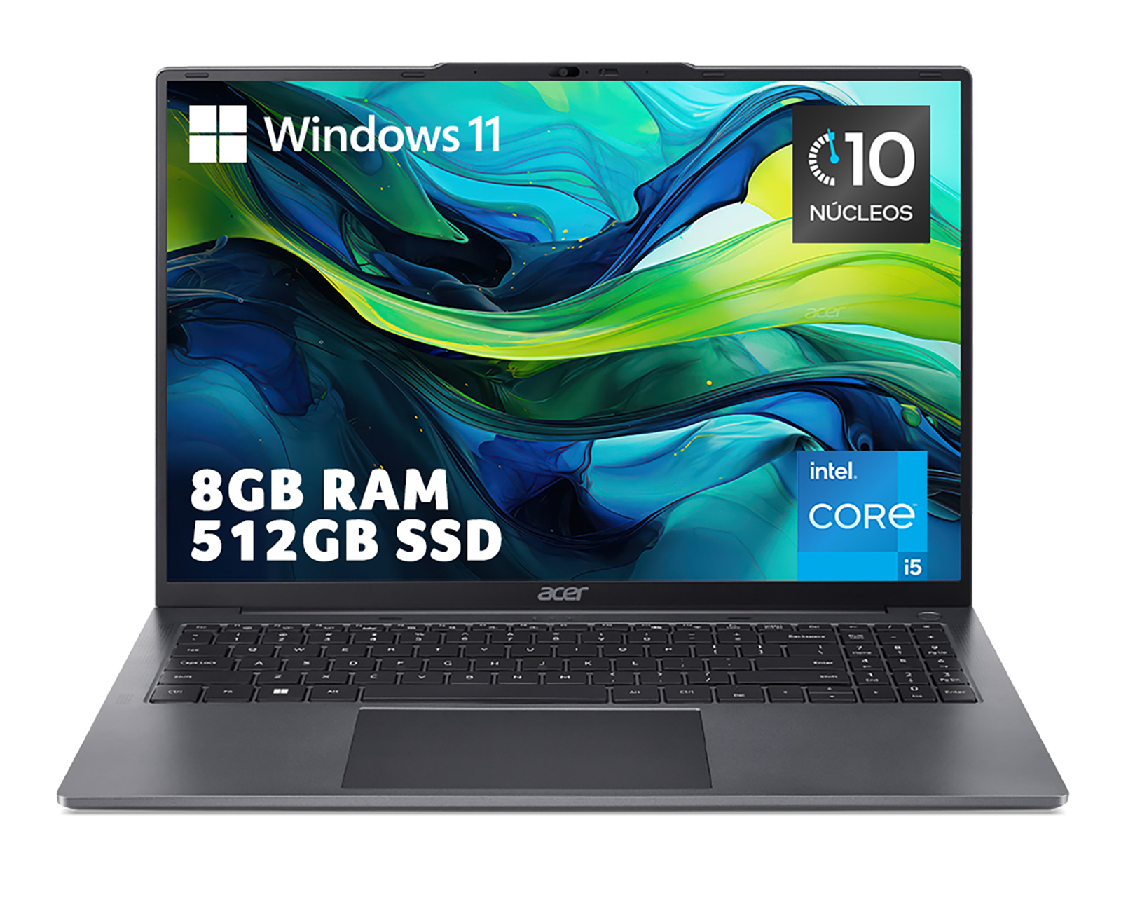 Laptop Acer AL16-51P-532M 16" Windows 11 Intel Core i5 8 GB RAM 512 GB SSD Plateado