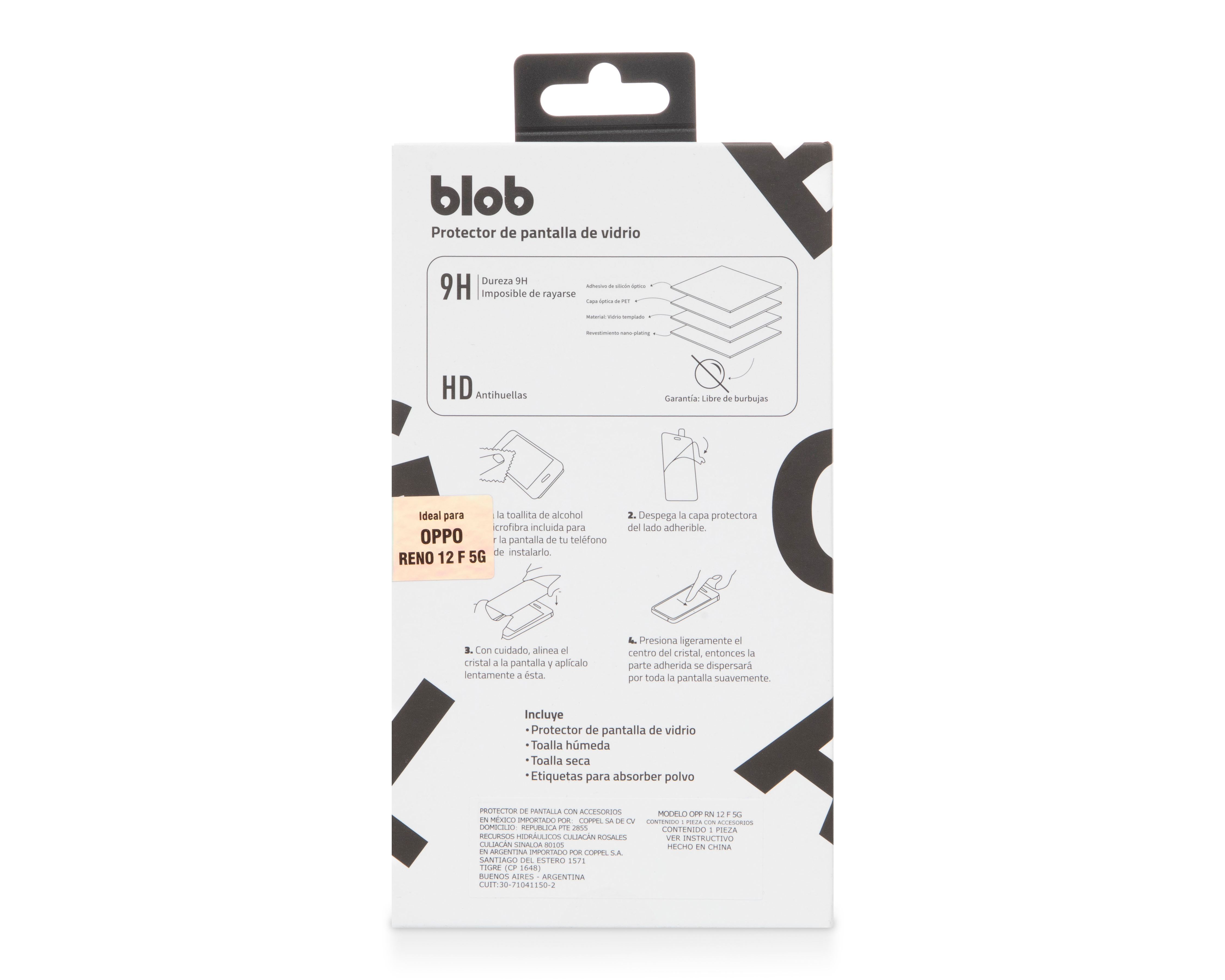 Foto 2 | Foto 2 | Protector de Pantalla Blob para Oppo Reno 12F 5G