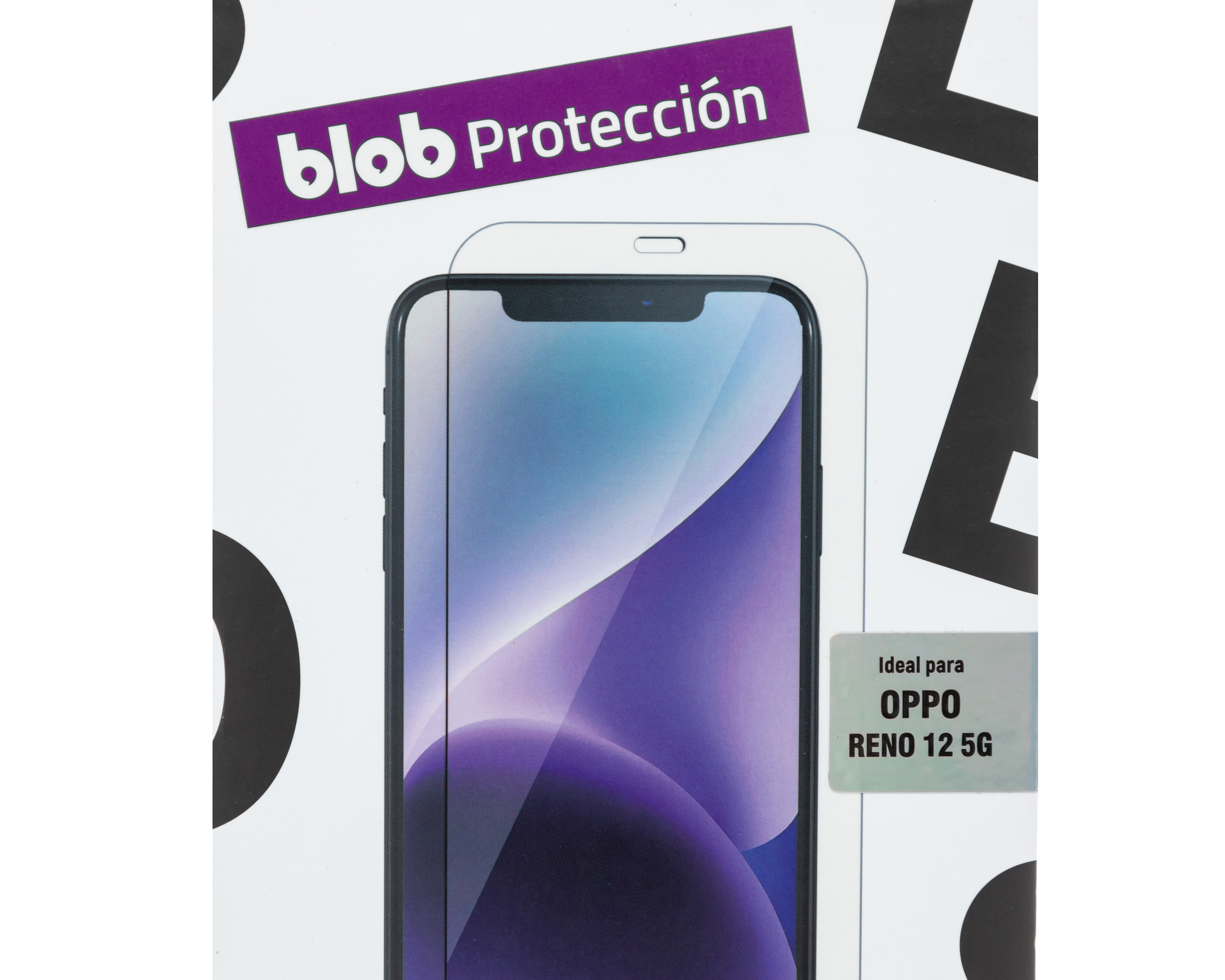 Foto 3 | Foto 3 | Protector de Pantalla de Vidrio Templado Blob para OPPO Reno 12 5G