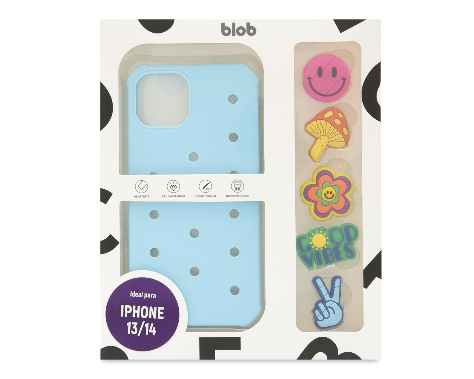 Foto 3 pulgar | Foto 2 | Funda con Pines Blob para iPhone 13-14