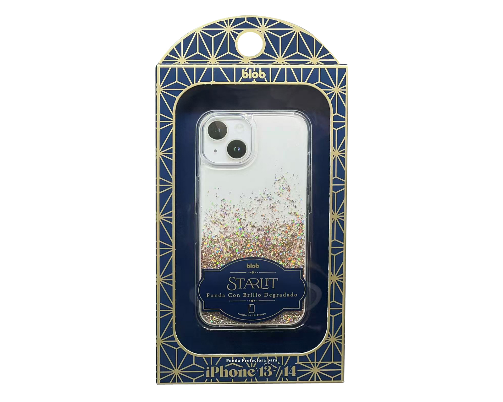 Foto 3 pulgar | Foto 2 | Funda con Glitter Blob para iPhone 13/14