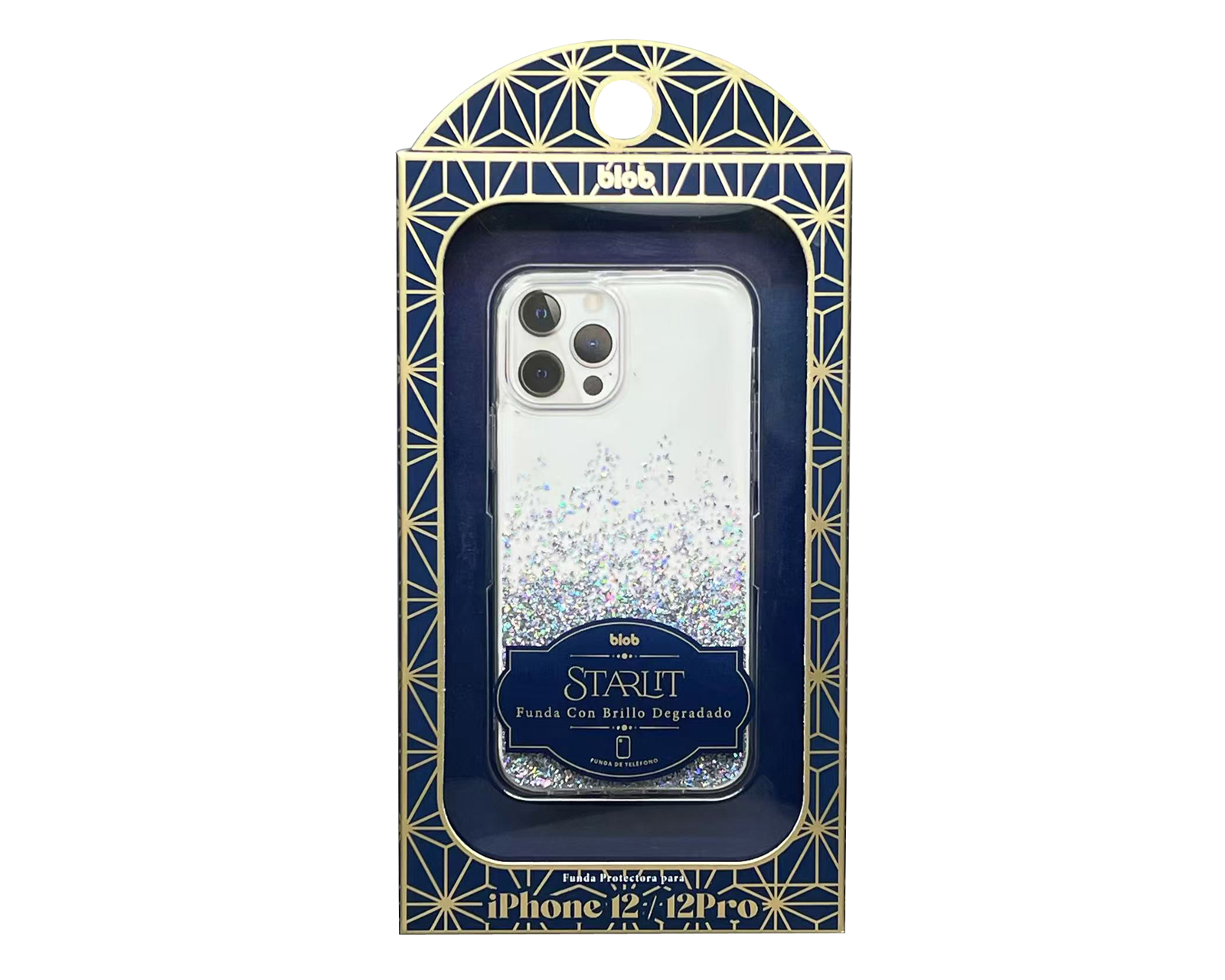 Foto 4 pulgar | Foto 3 | Funda con Glitter Blob para iPhone 12/12 Pro