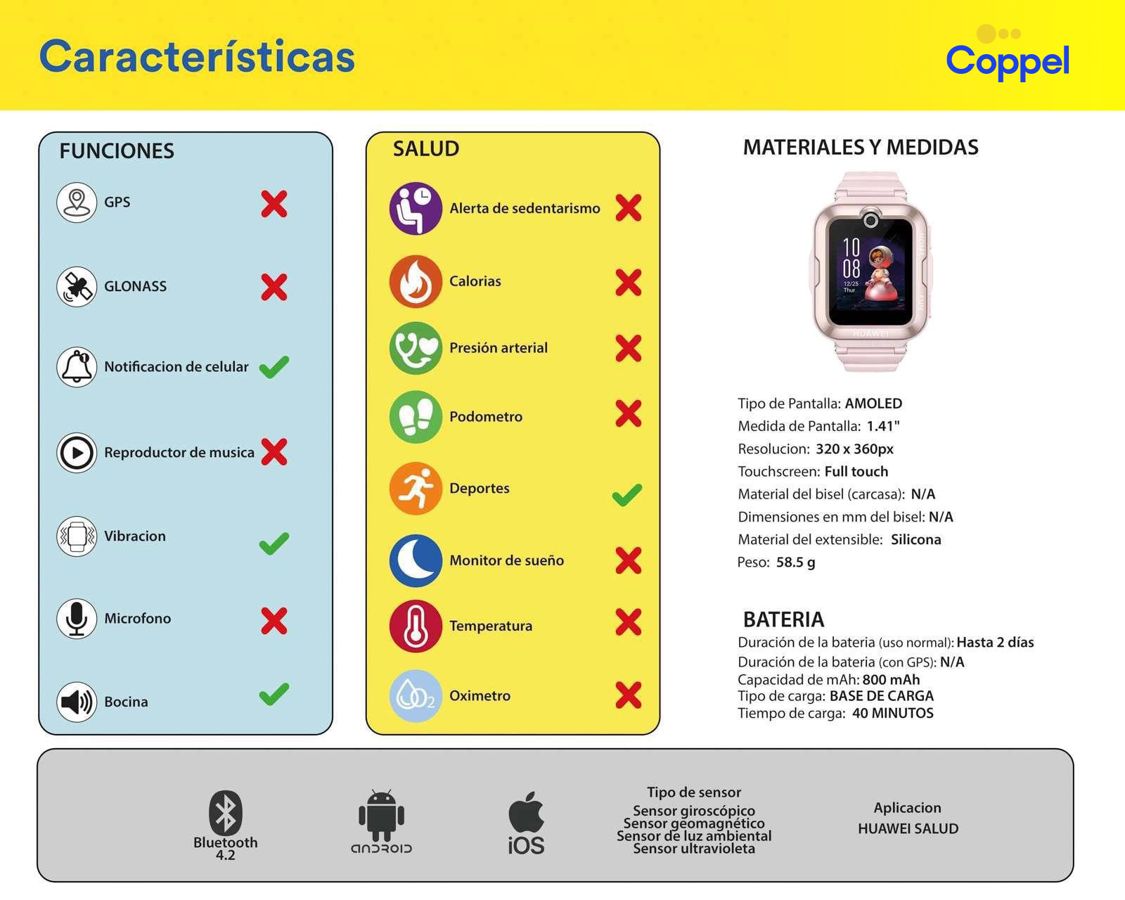 Foto 10 pulgar | Foto 9 | Smartwatch Huawei Watch Kids 4 Pro Rosa