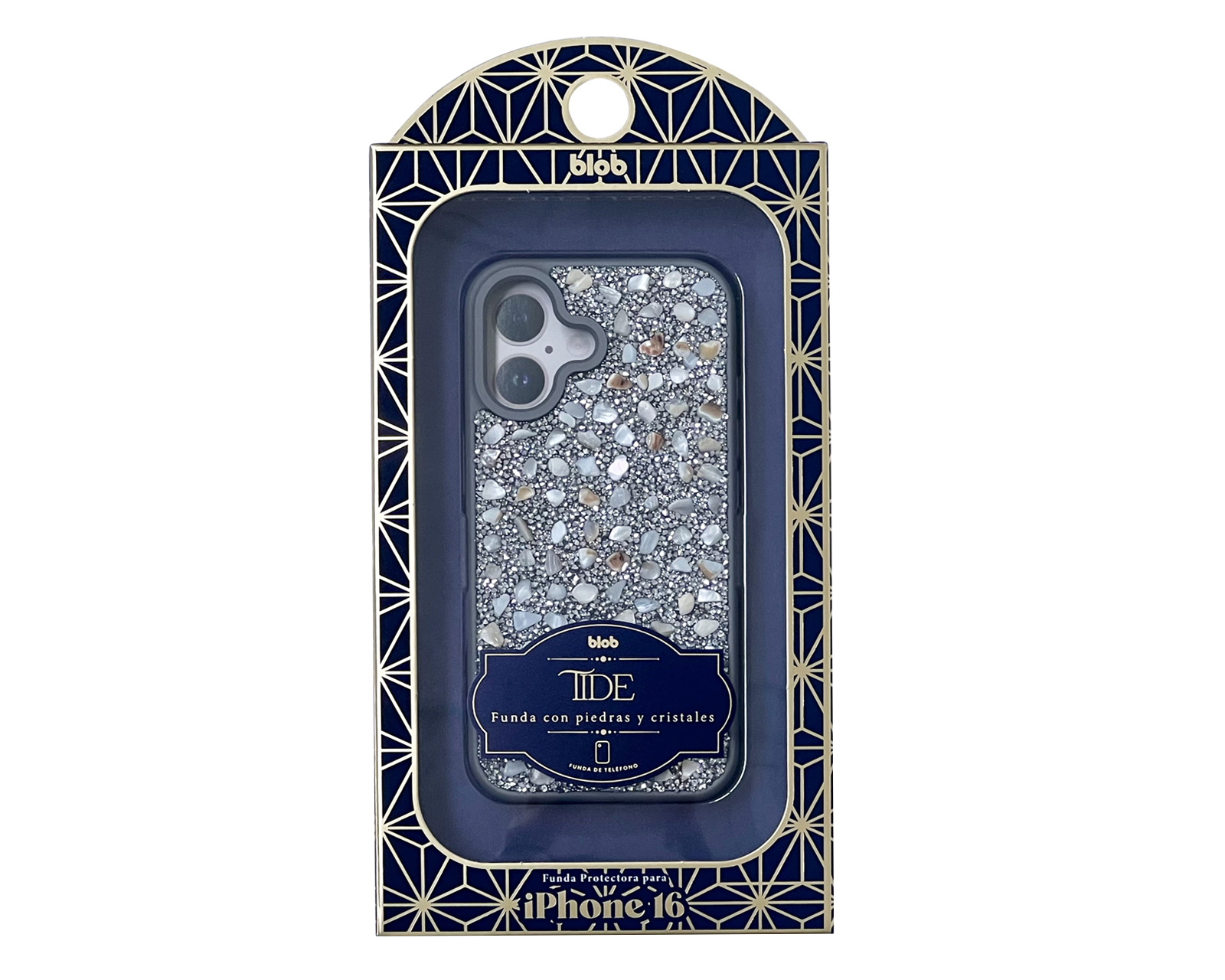 Foto 2 | Foto 2 | Funda de Silicón con Pedrería Blob para iPhone 16